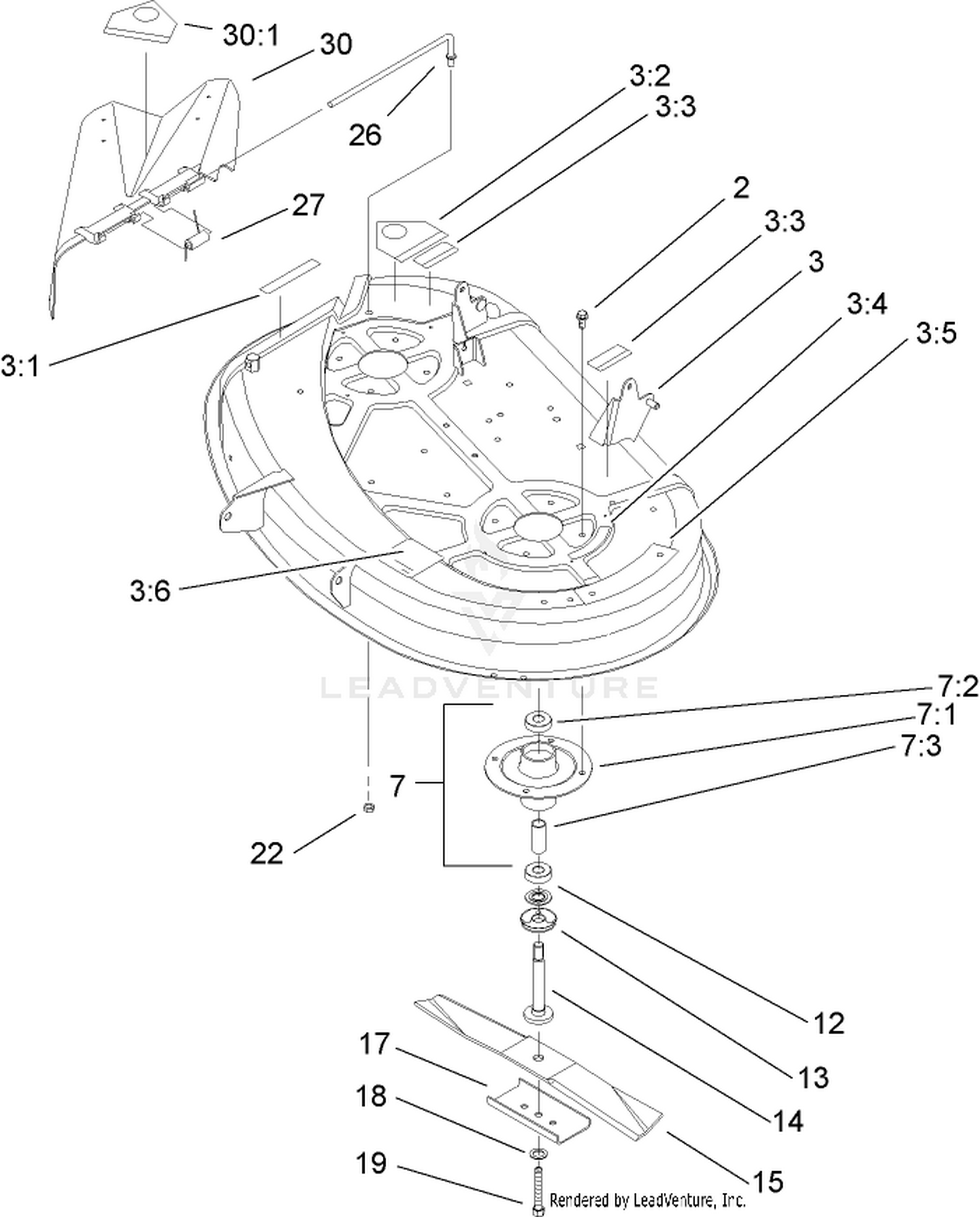 38in Deck Assembly