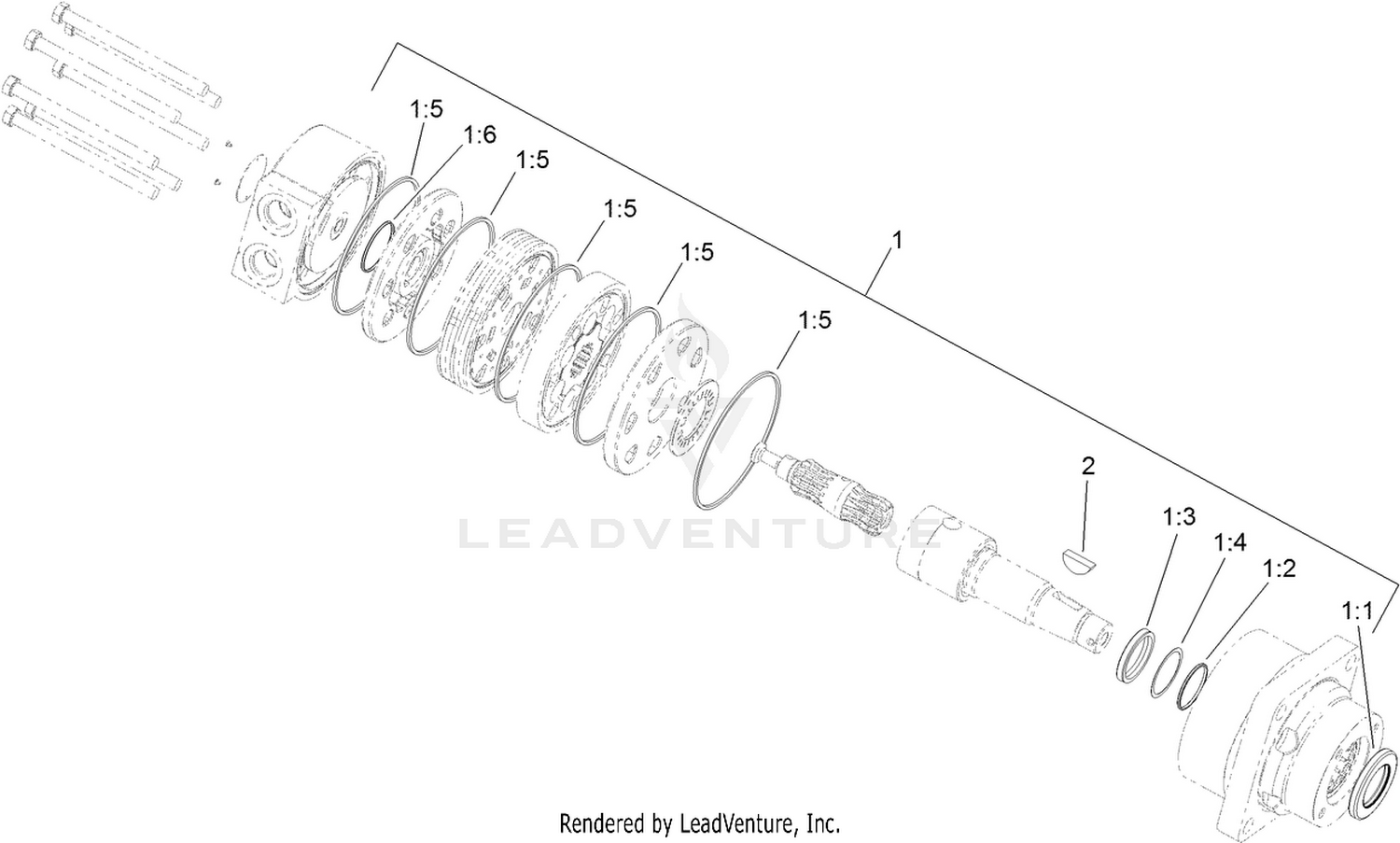 Left Hand Wheel Motor Assembly No. 117-4303