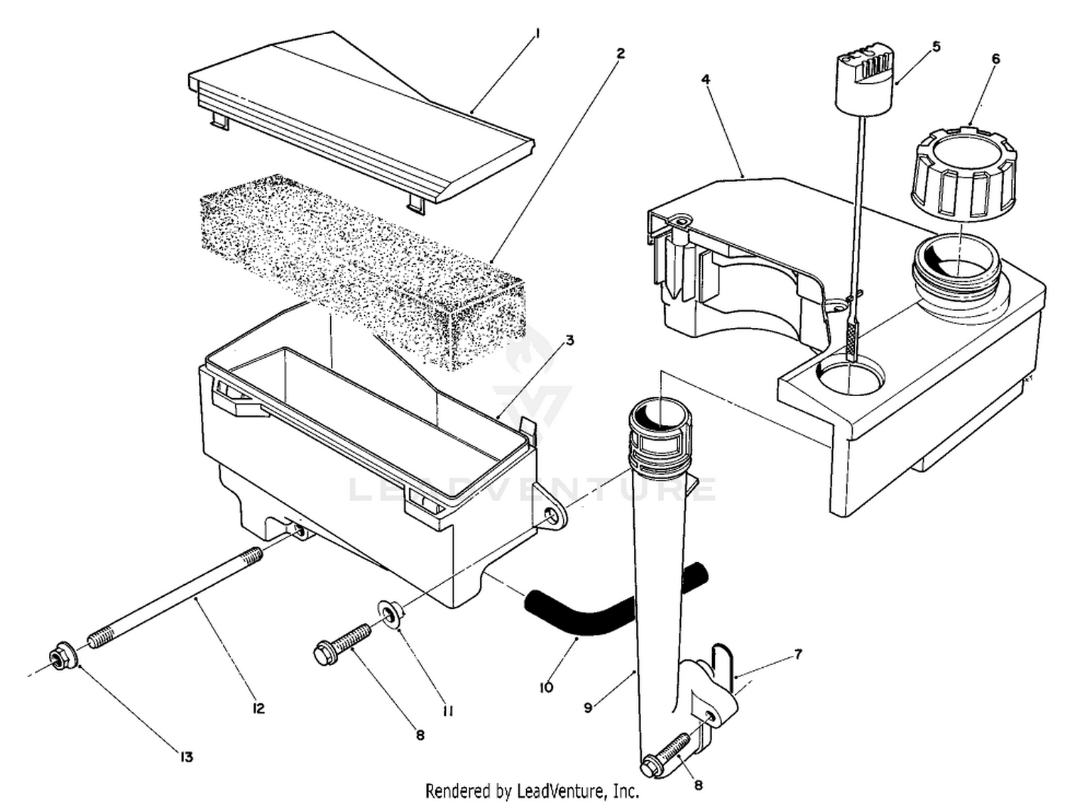 Air Cleaner  Fuel Tank Assembly (engine No. Vmm1-7)