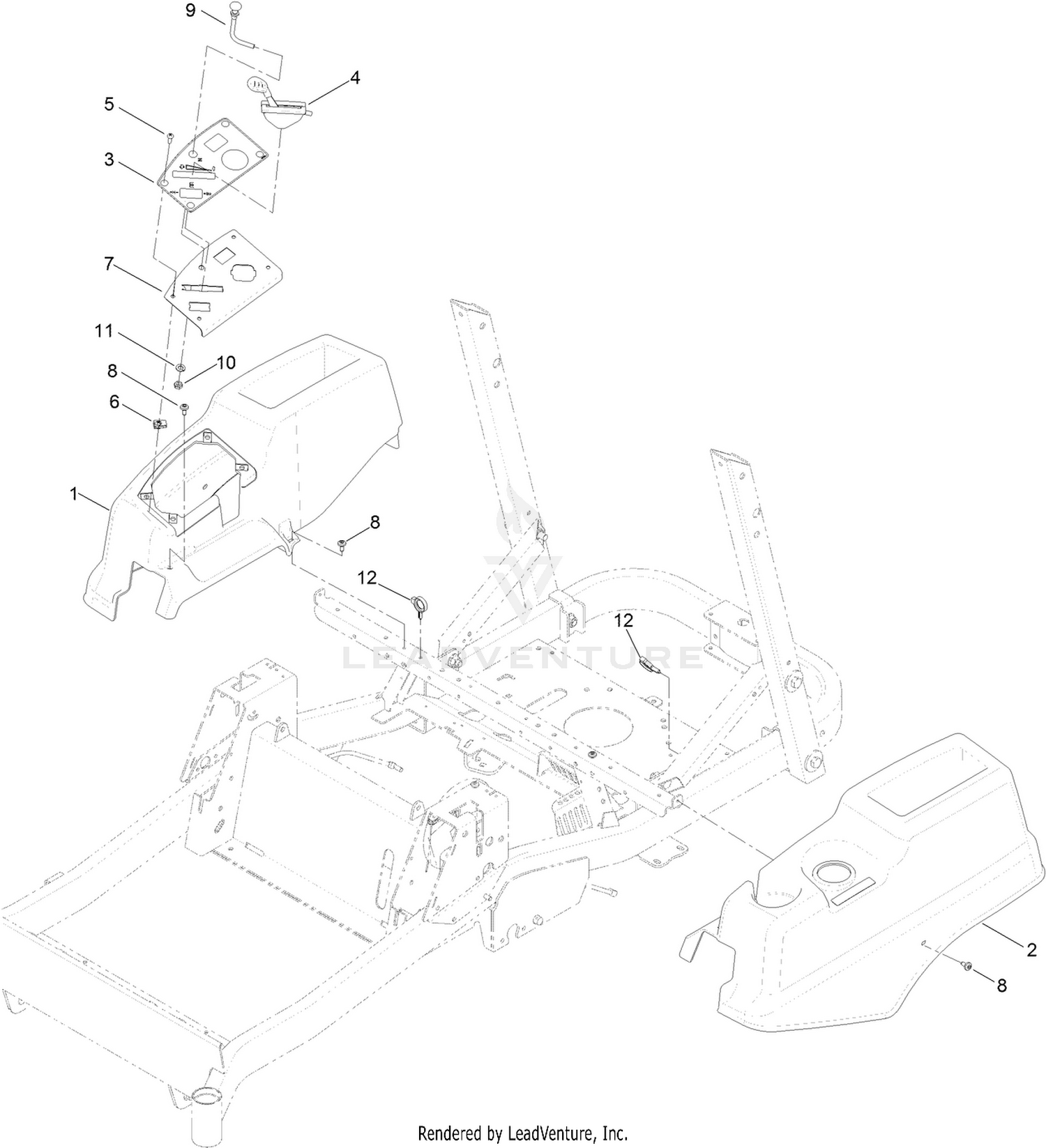 Control Panel and Body Styling Pod Assembly