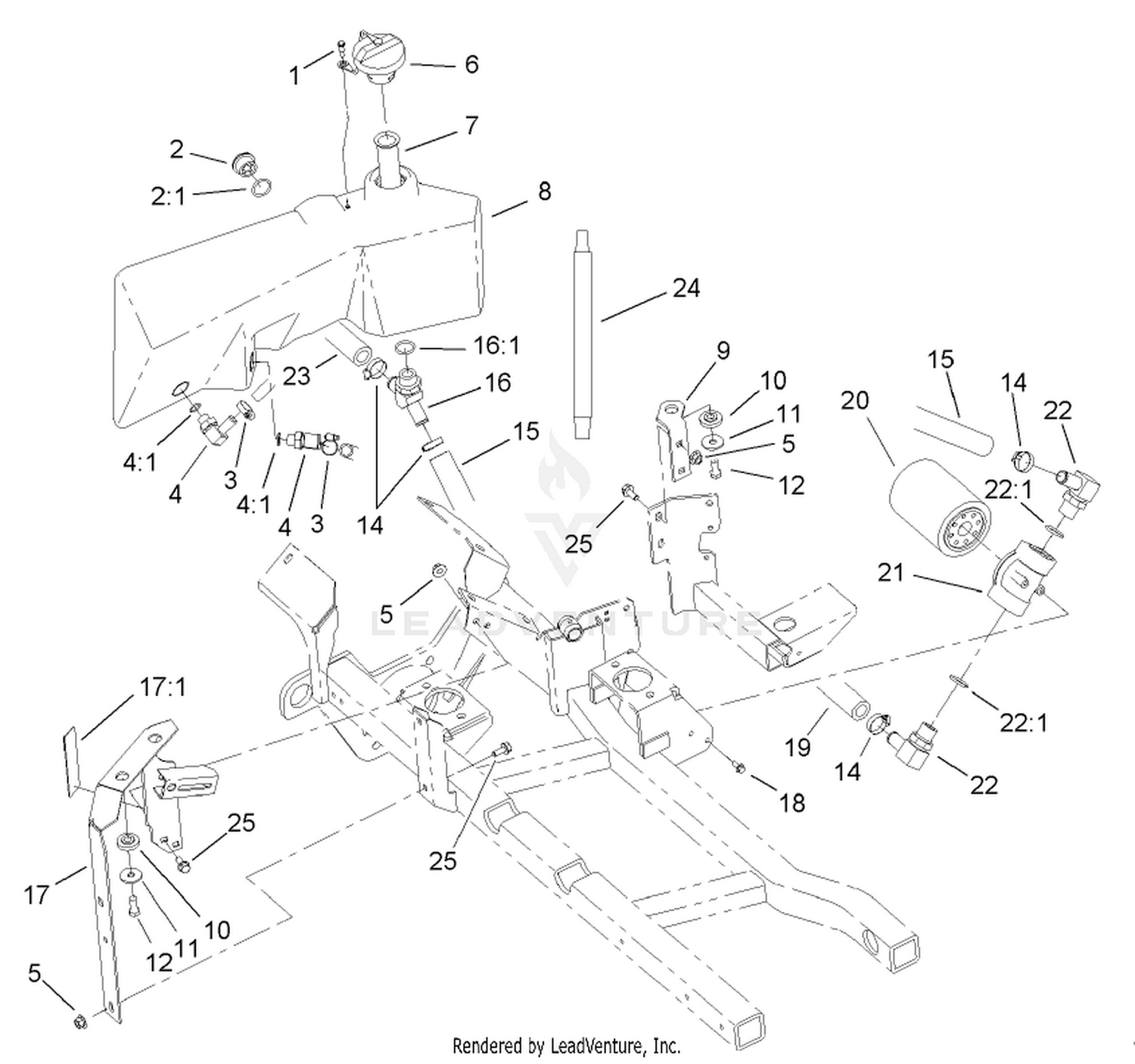 Hydraulic Tank and Filter Assembly