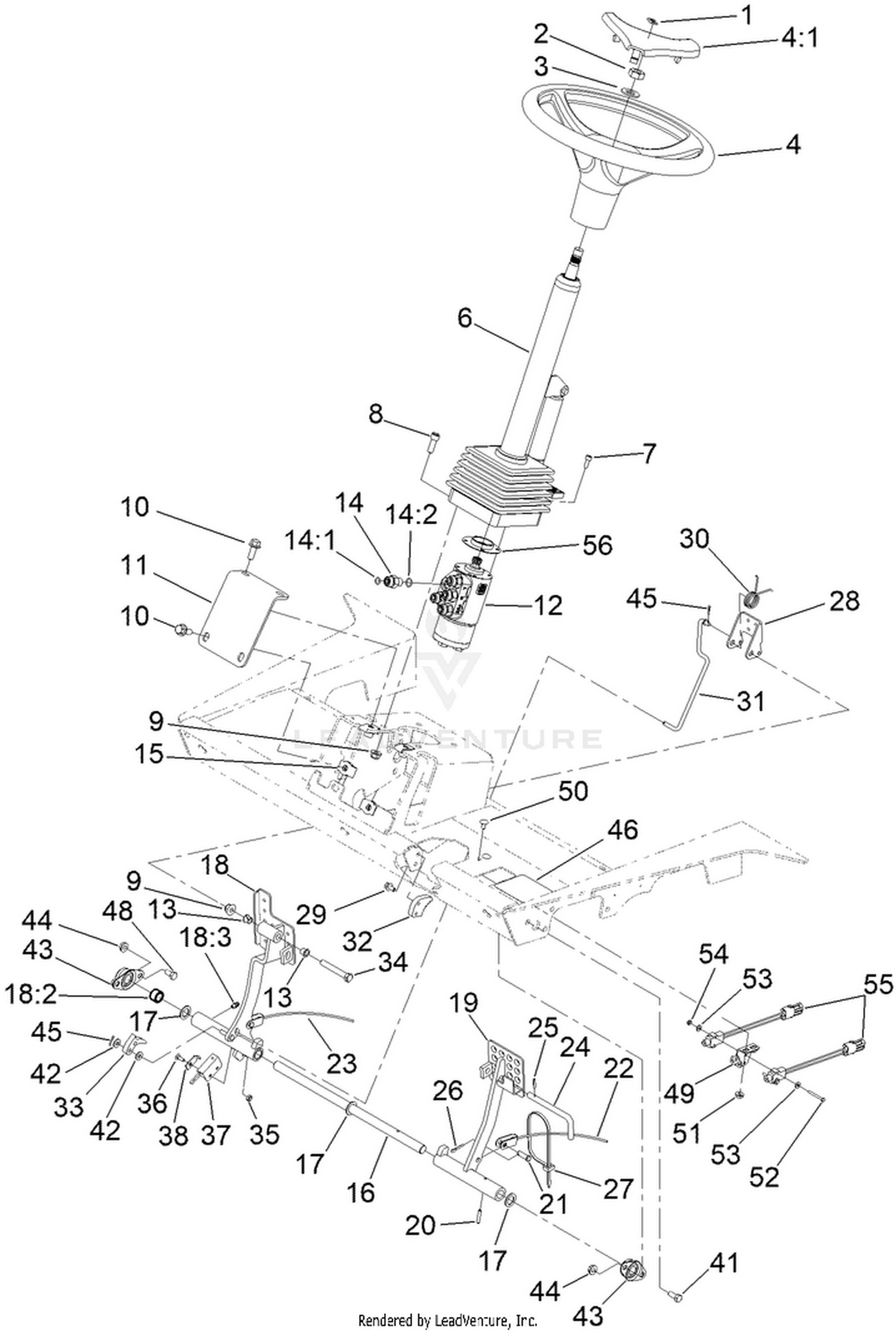 Steering and Brake Assembly