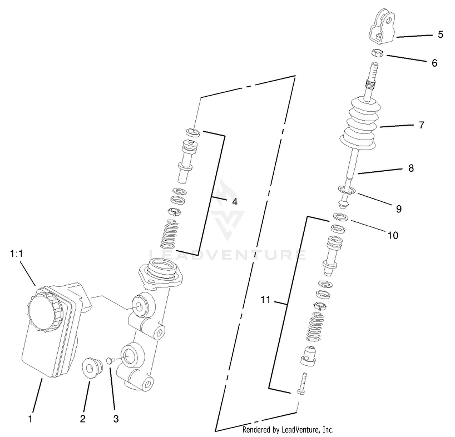 Master Cylinder Assembly No. 94-3800