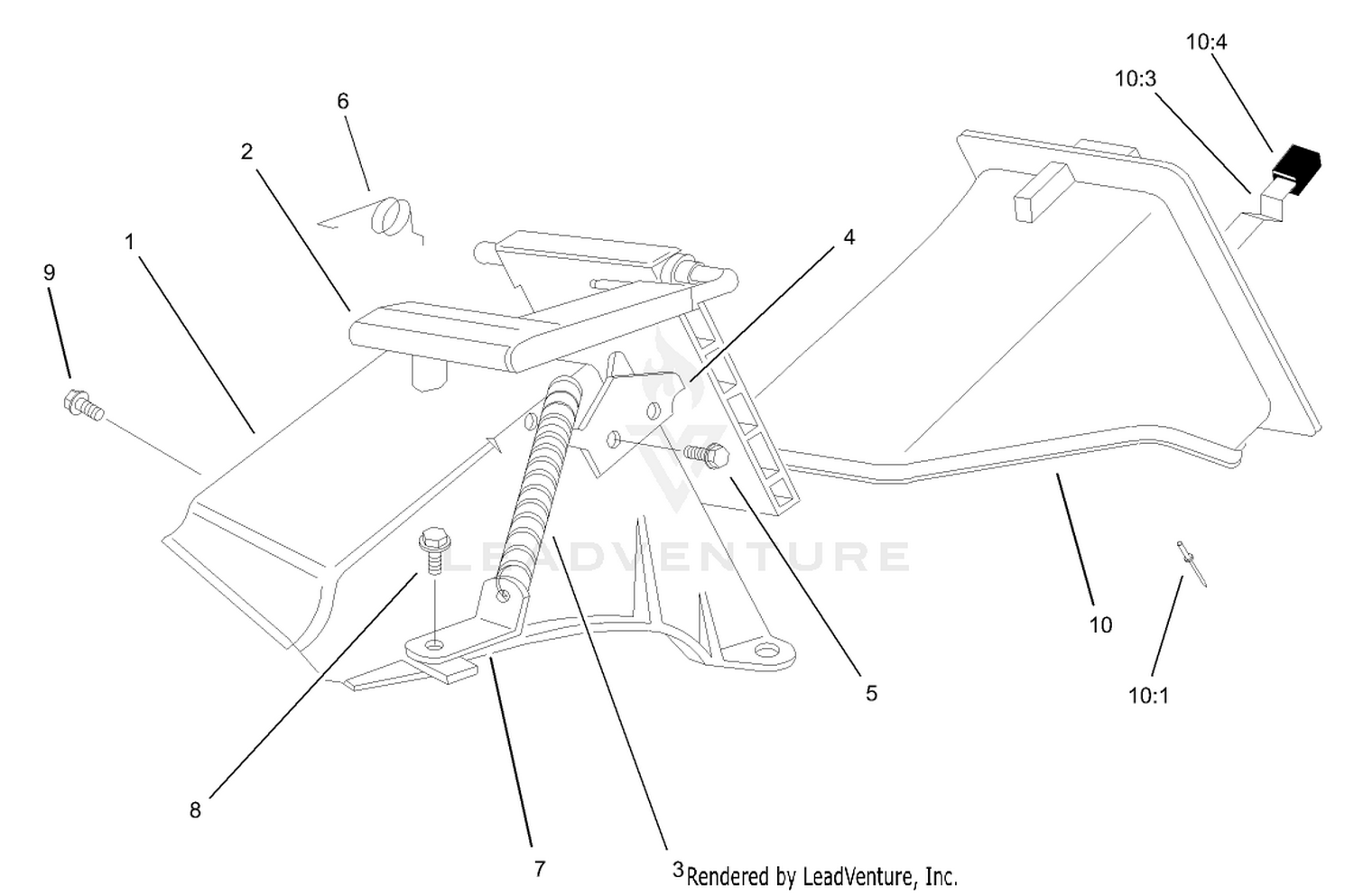 Rear Bag Discharge Chute Assembly (Model 20037 only)
