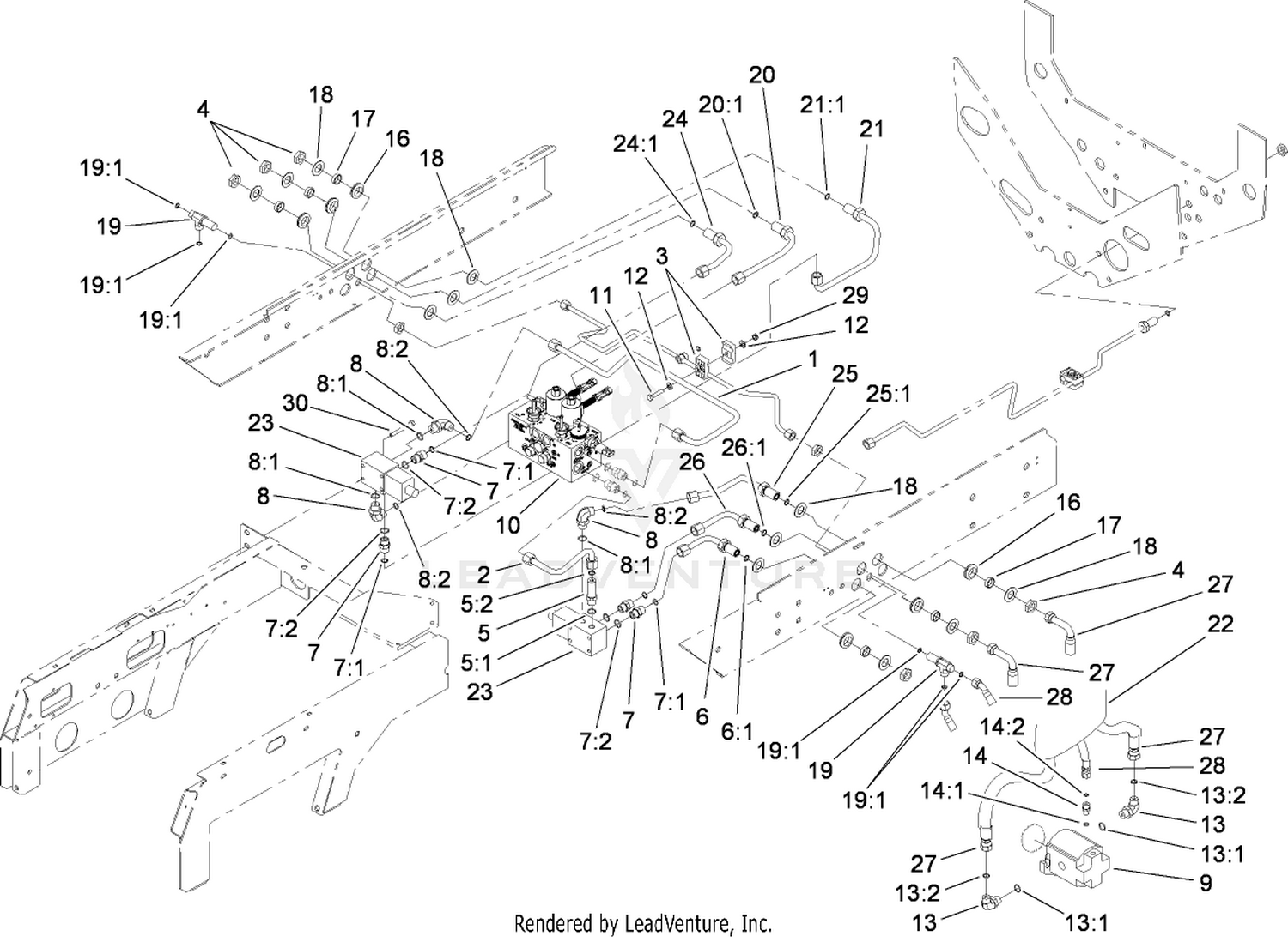Hydraulic Manifold Mow Block Assembly