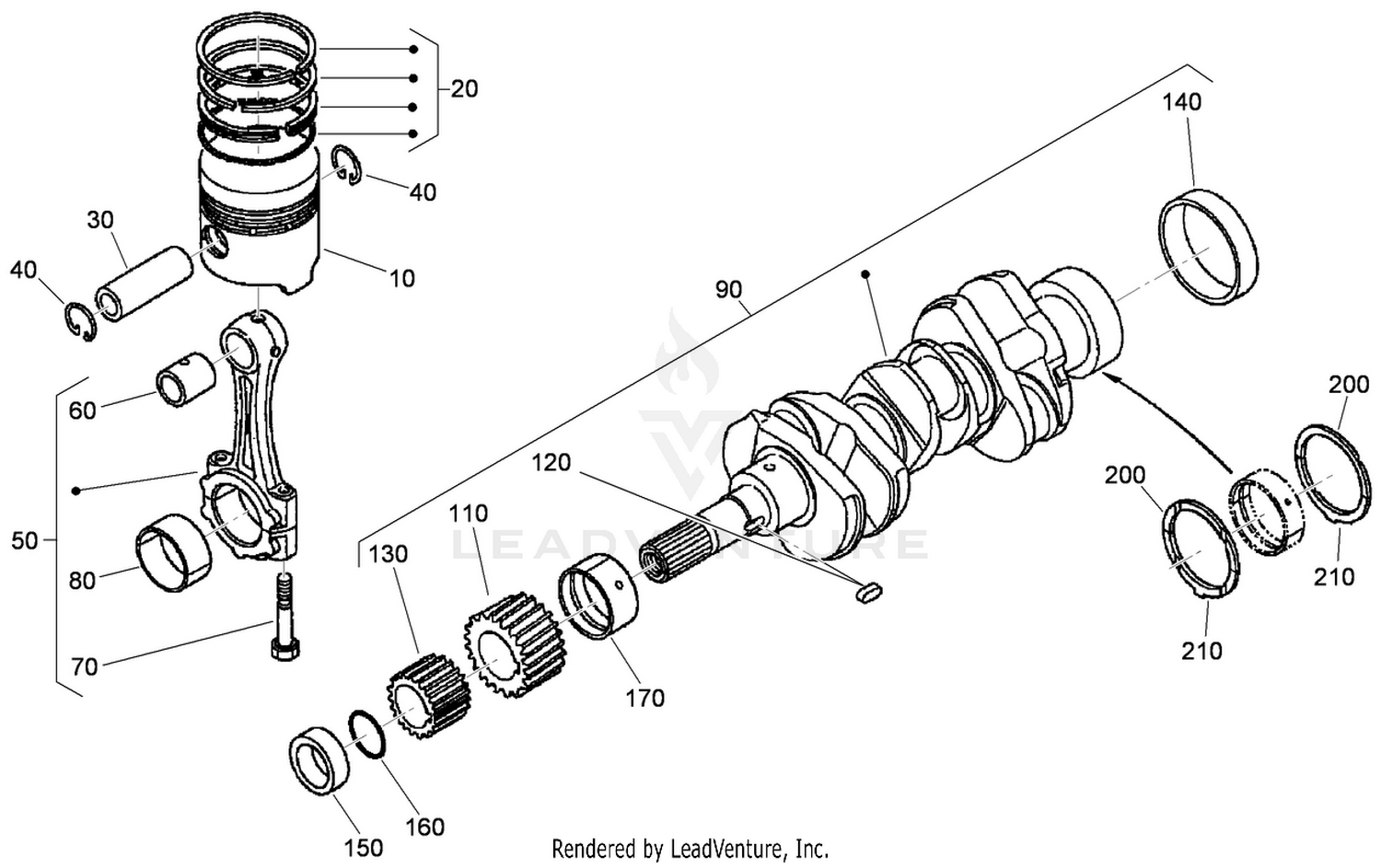 Piston and Crankshaft Assembly