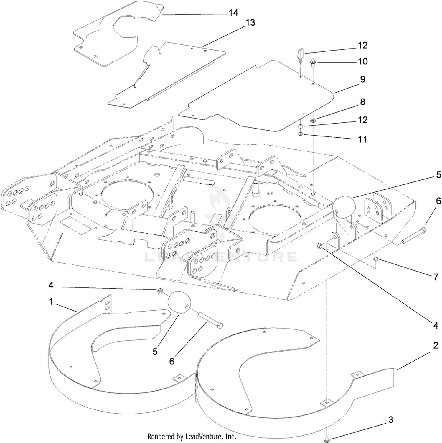 Right Hand Deck Chamber and Cover Assembly