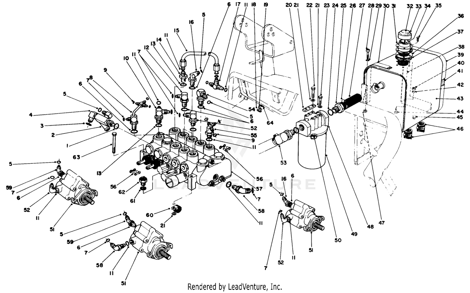 Valve Bank And Hydraulic Reservoir Assembly