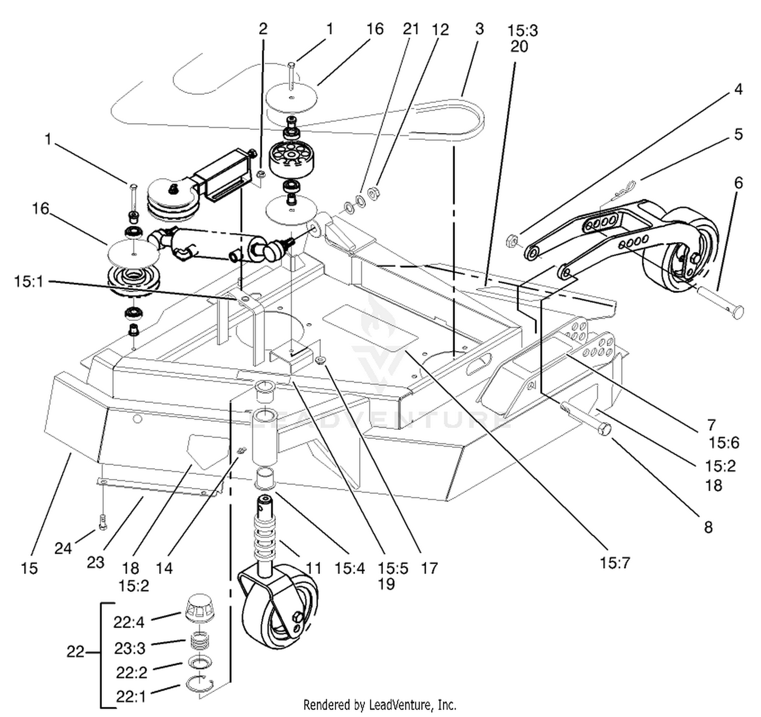 Left Hand Deck Assembly