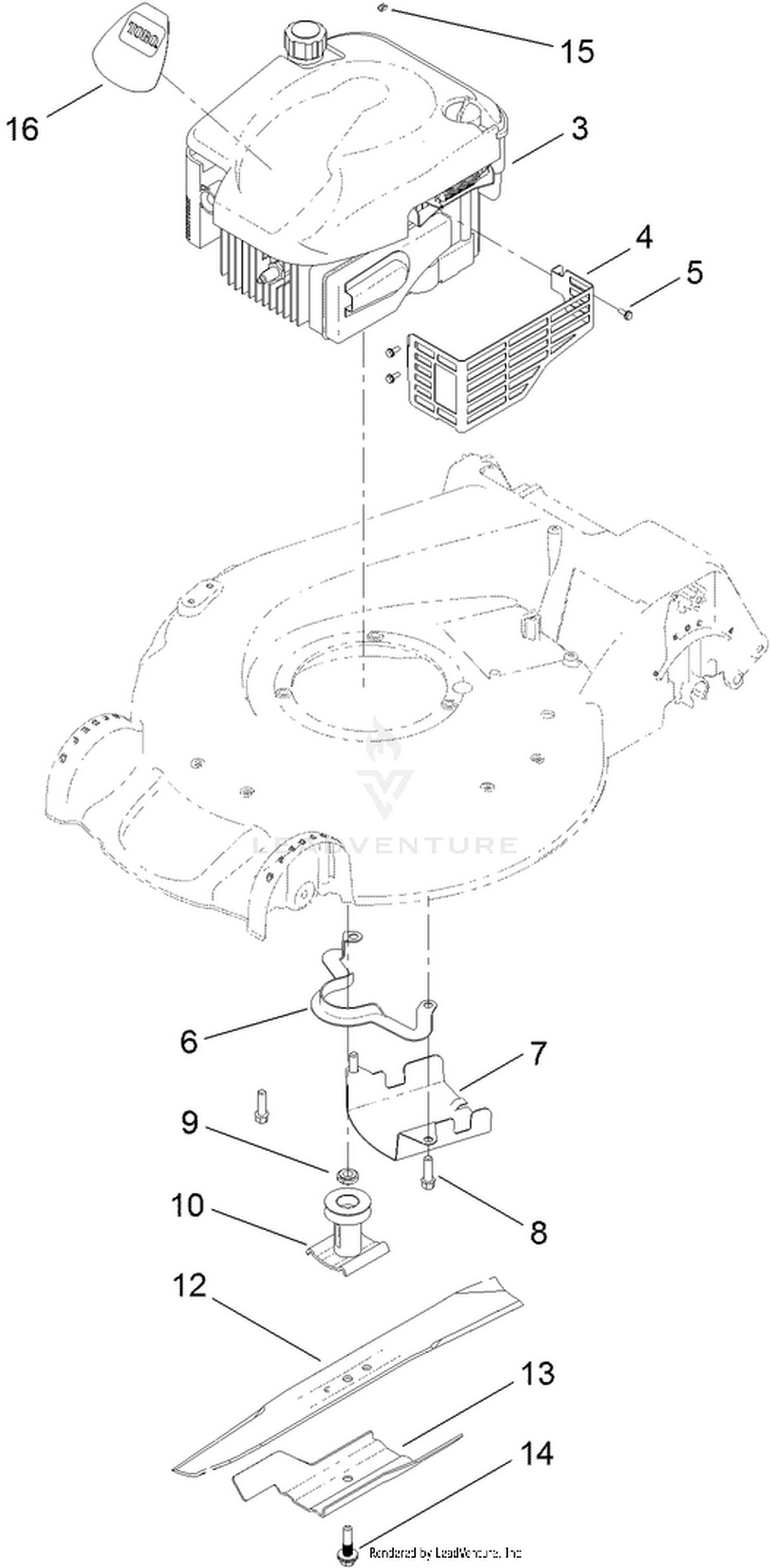 Engine and Blade Assembly