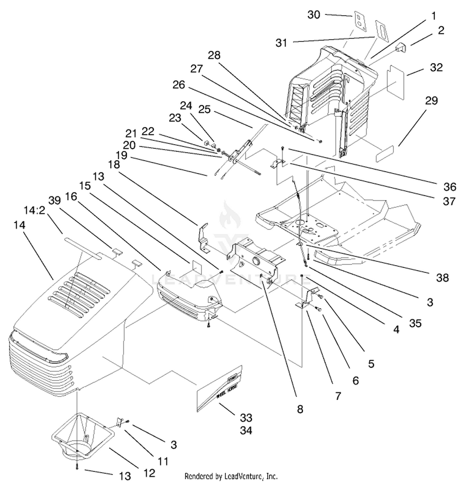 Hood  Tower Assembly