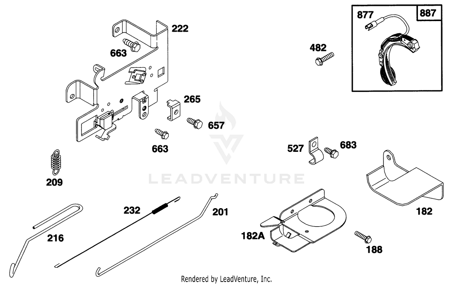 Engine Briggs  Stratton Model 28d707-0124-01 5