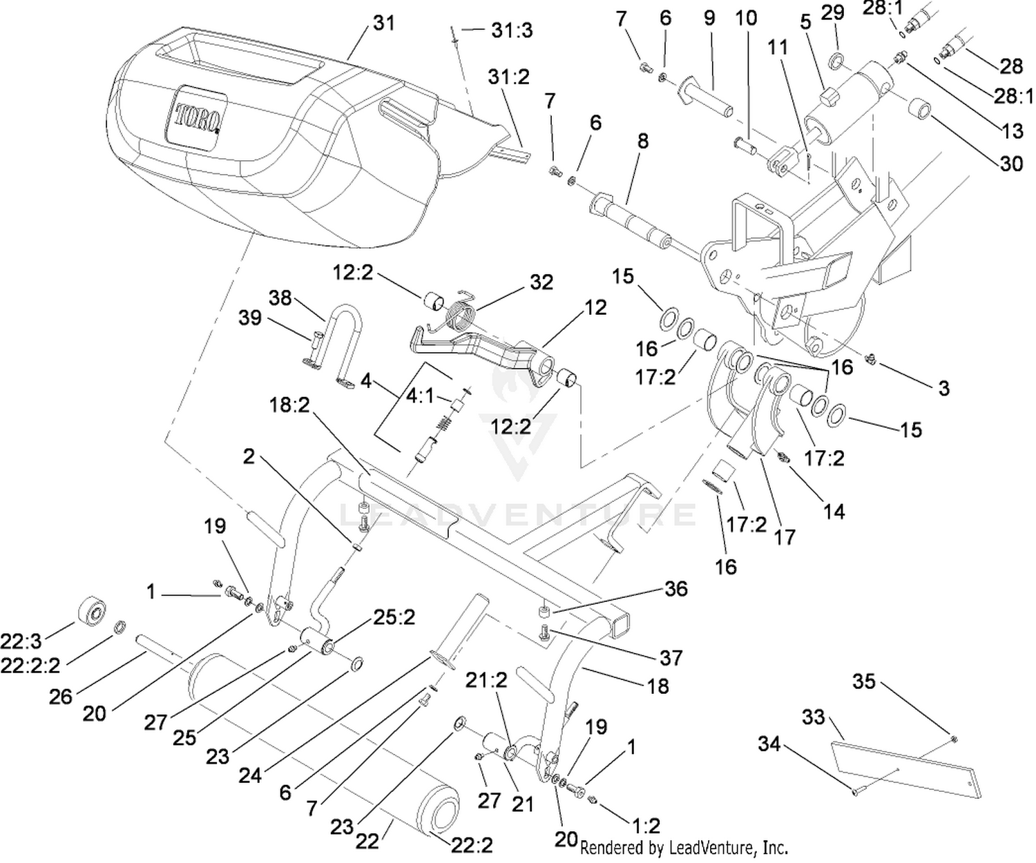 Right Hand Pull Frame Assembly