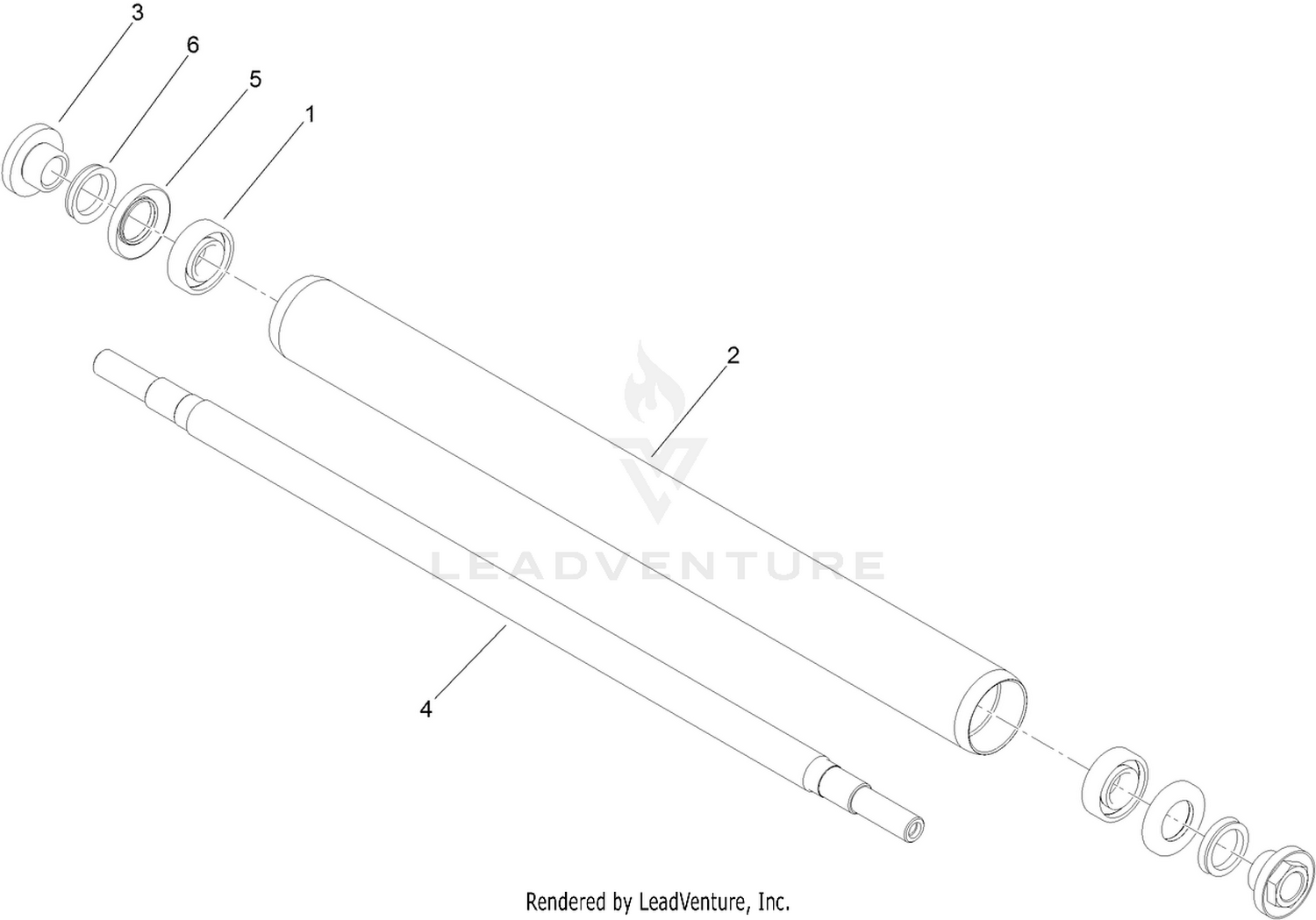 Steel Rear Full Roller Assembly No. 120-9595