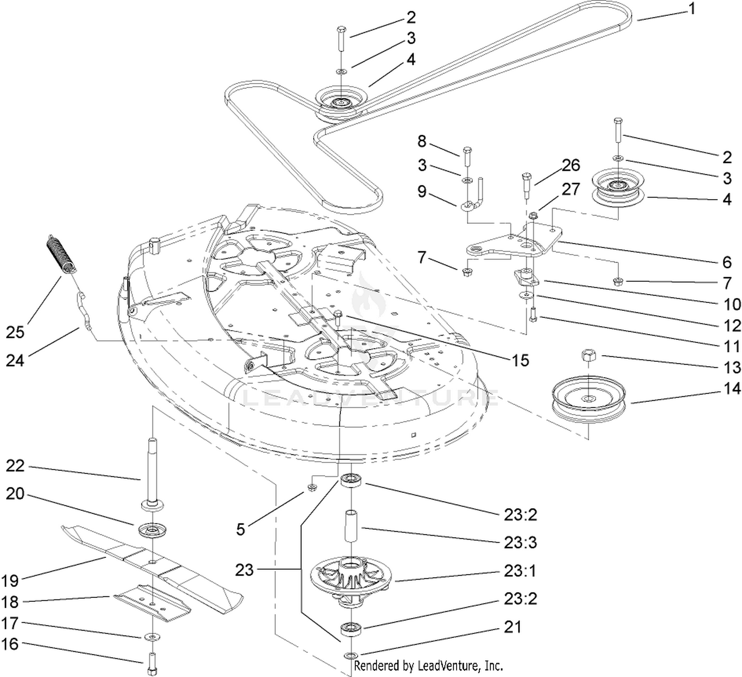 Spindle and Belt Drive Assembly