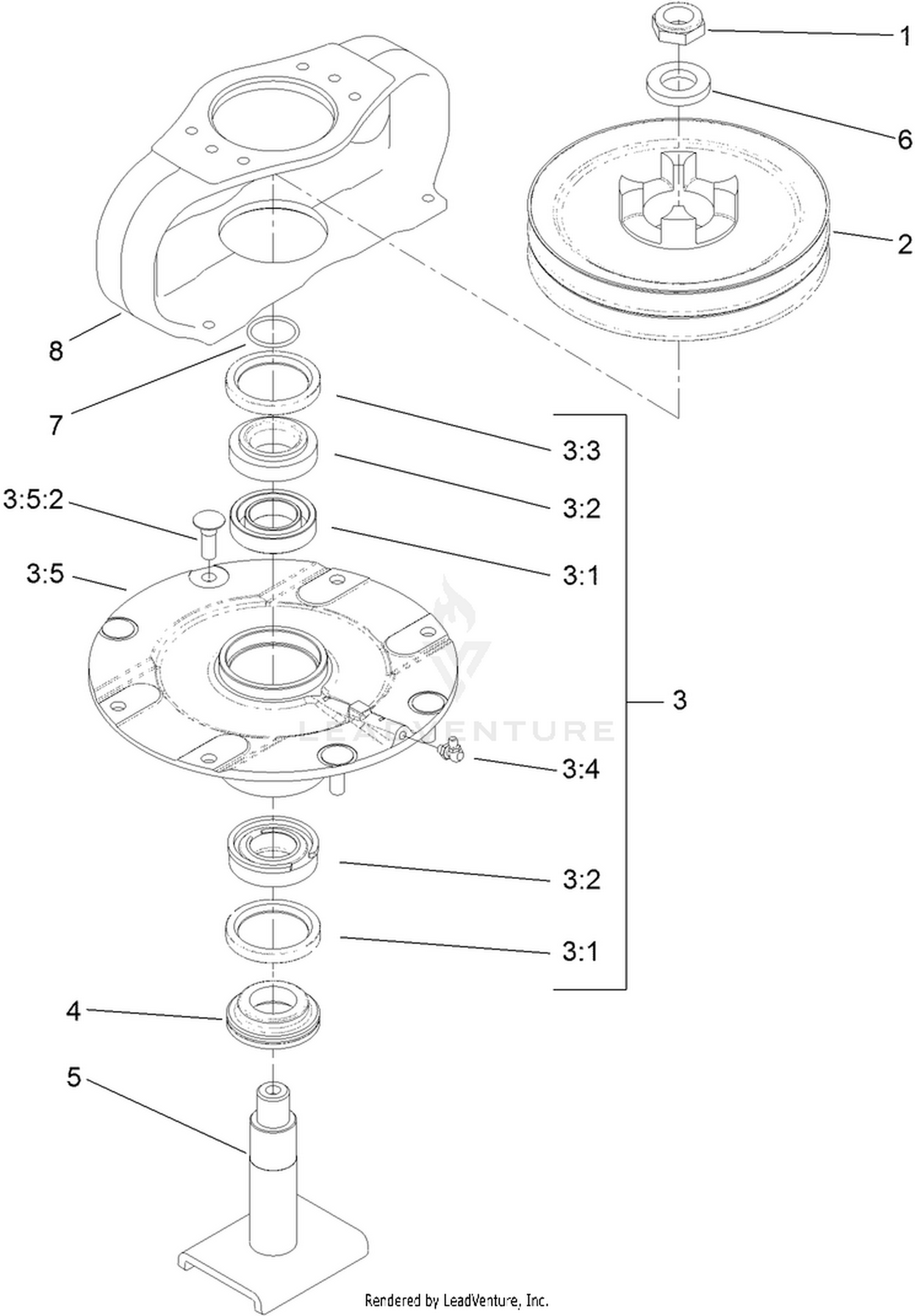 Double Driven Spindle Assembly No. 119-5298