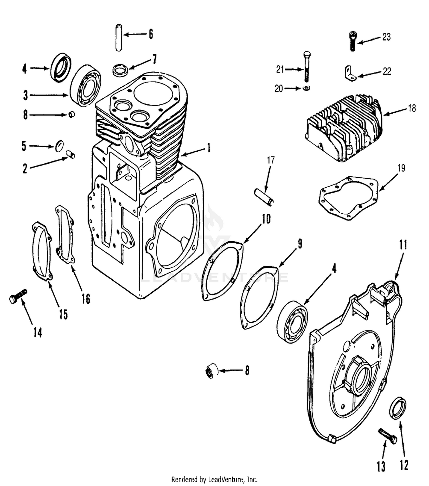 KOHLER CRANKCASE  CYLINDER HEAD