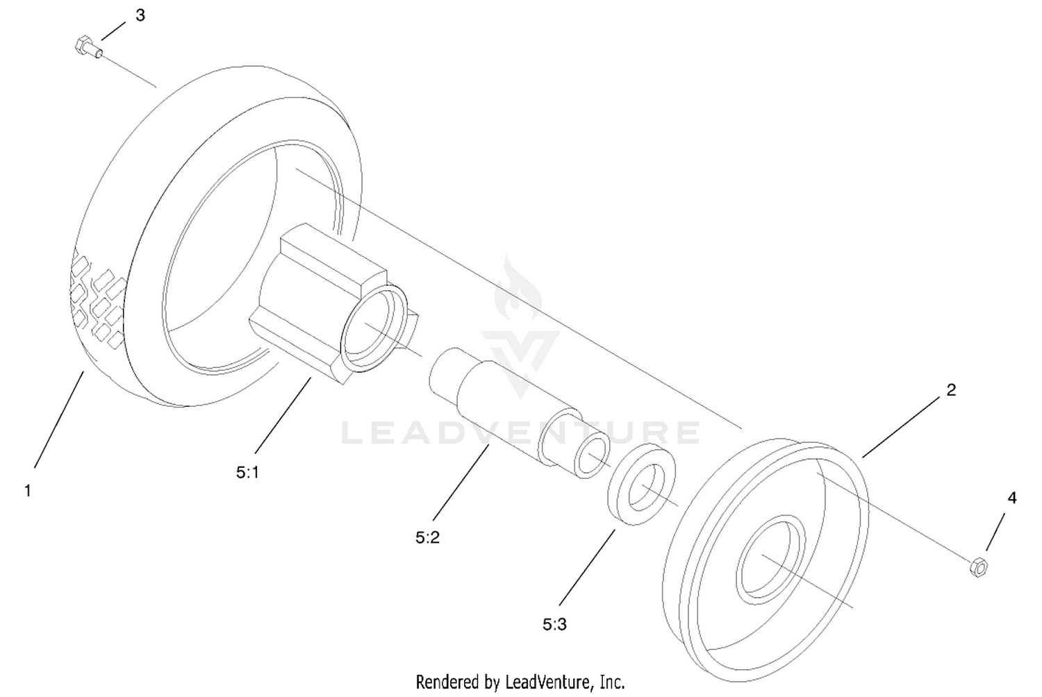 Wheel and Tire Assembly No. 53-7720
