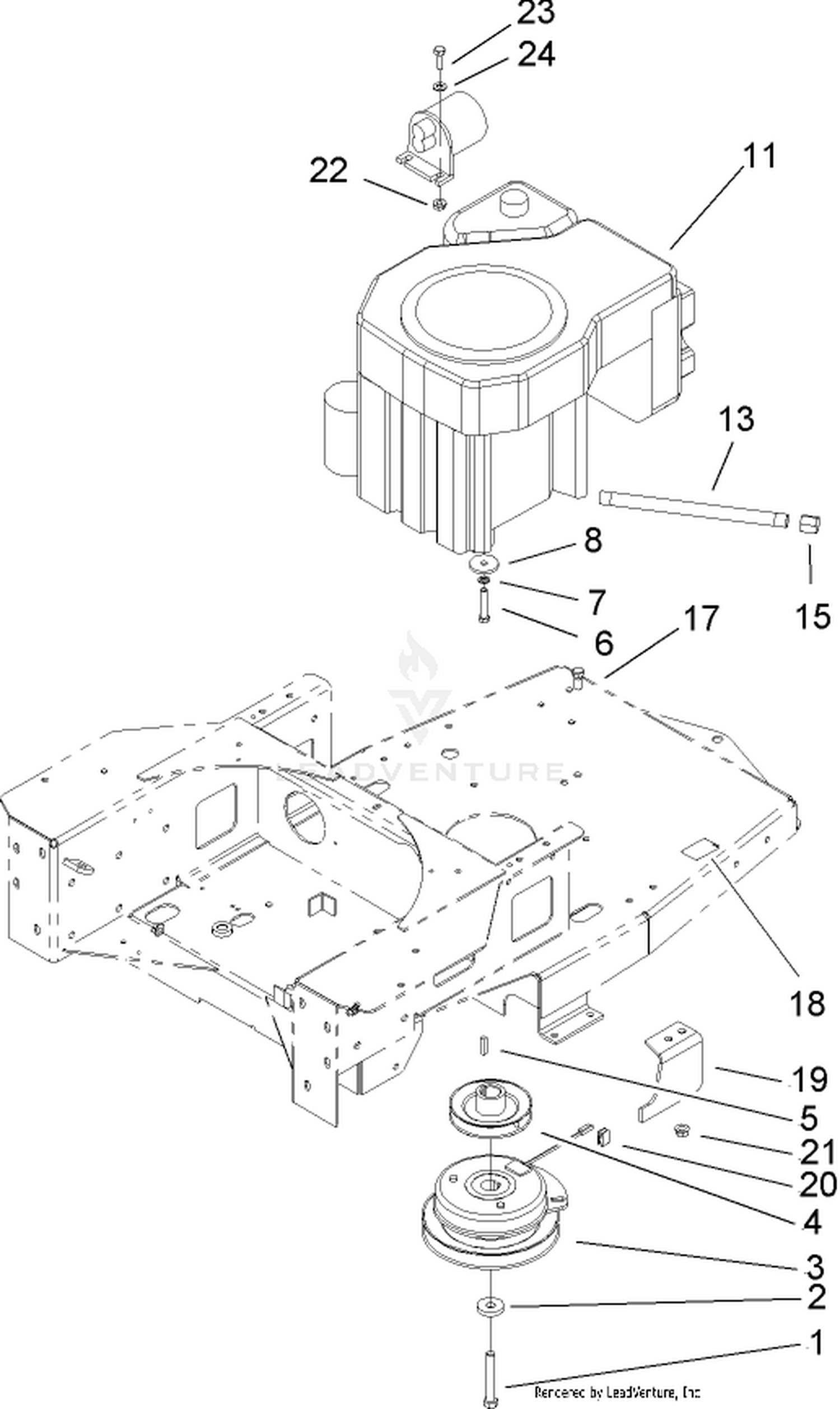 Engine and Clutch Assembly