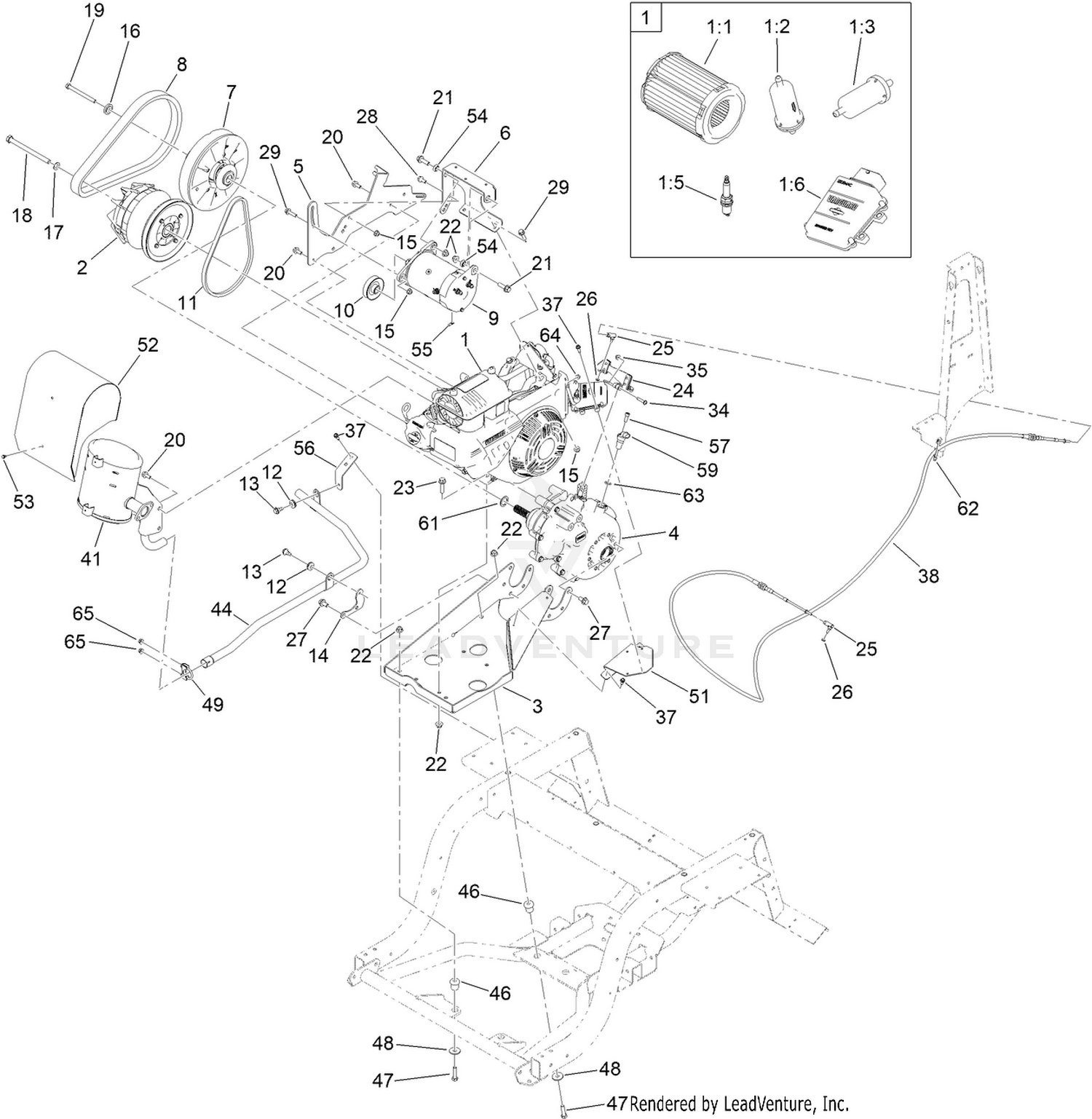 Engine and Transaxle Assembly