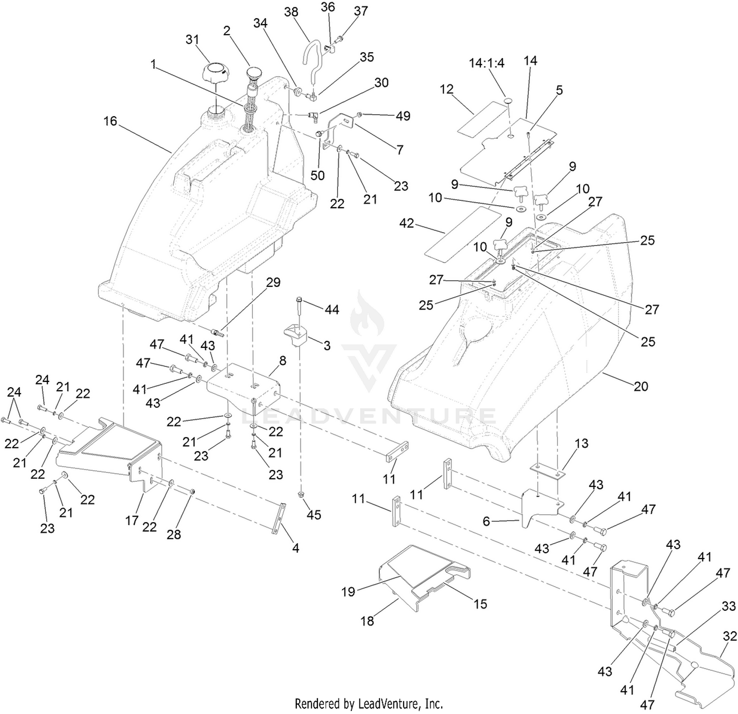 Fuel Tank and Storage Pod Assembly