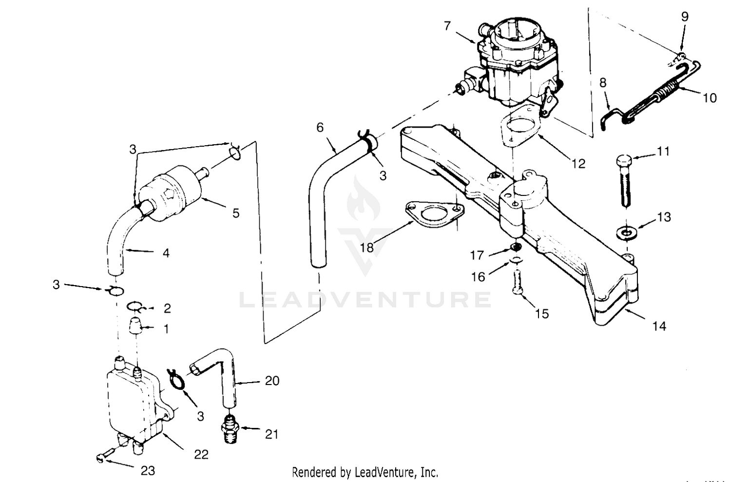Carburetor, Intake Manifold  Fuel Pump