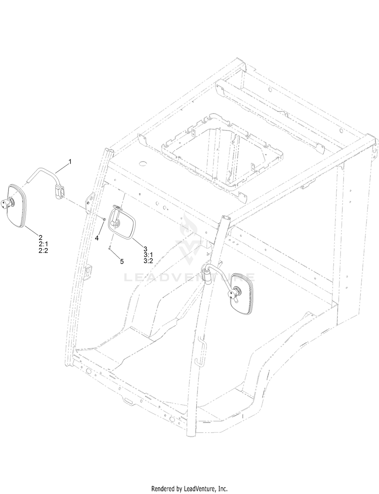 Cab Mirrors Assembly