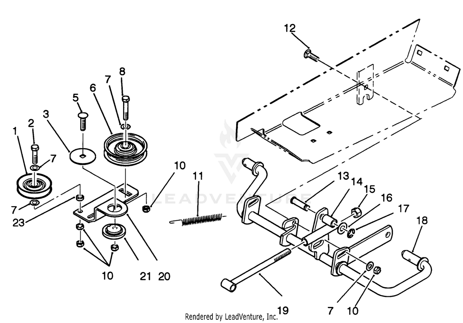 Idler And Pedal Shaft Assembly