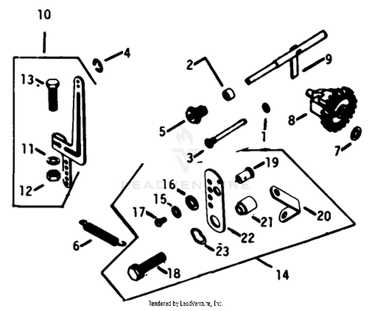 Governor-Engine Assembly-Kohler Model K-321s Spec. No. 60407