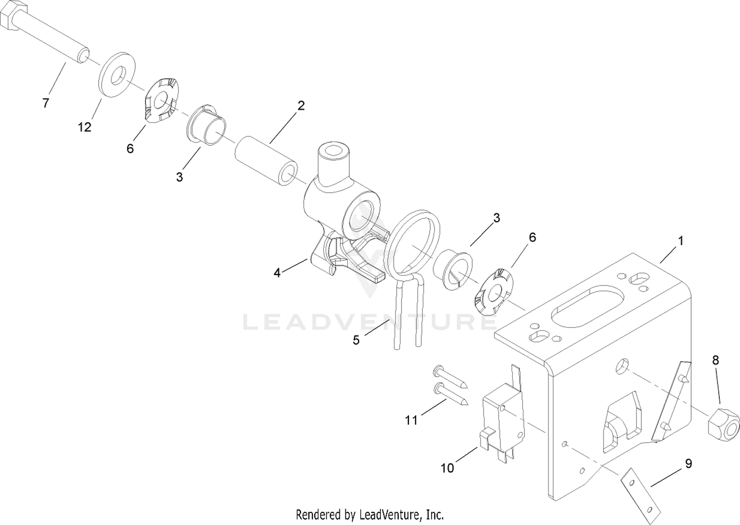 Joystick Bracket Assembly No. 106-4167