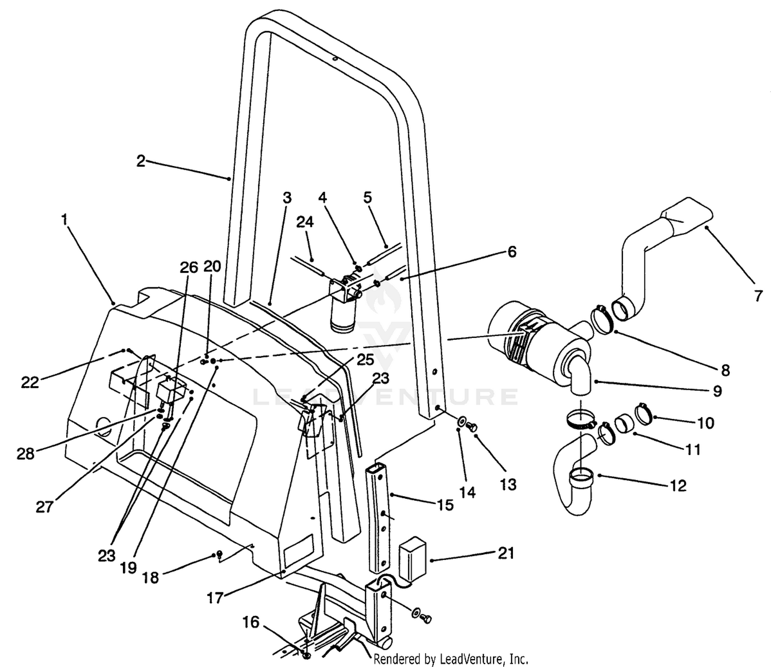 Center Shroud and Air Cleaner Assembly