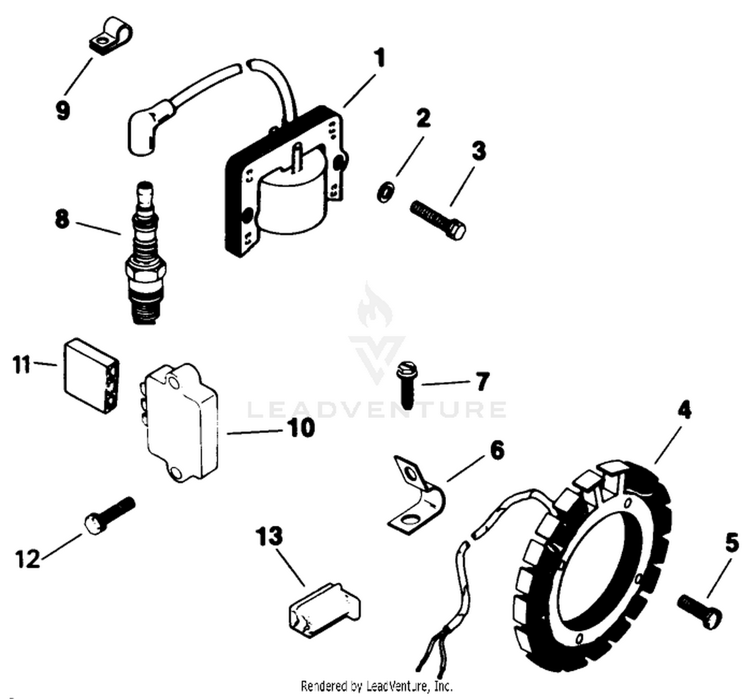 Ignition-Engine Assembly-Kohler Model No. M16s-711533