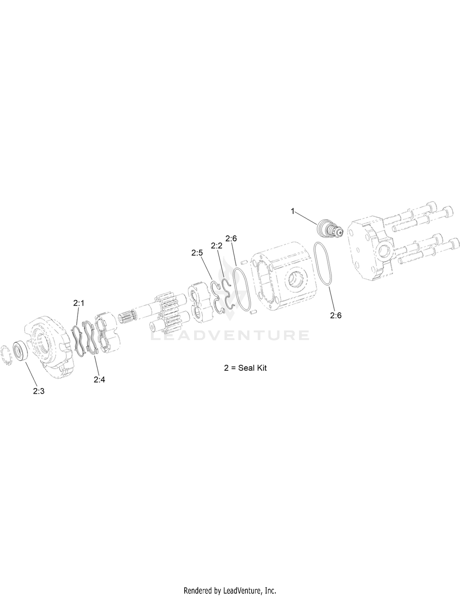 Hydraulic Gear Pump Assembly No. 115-0375