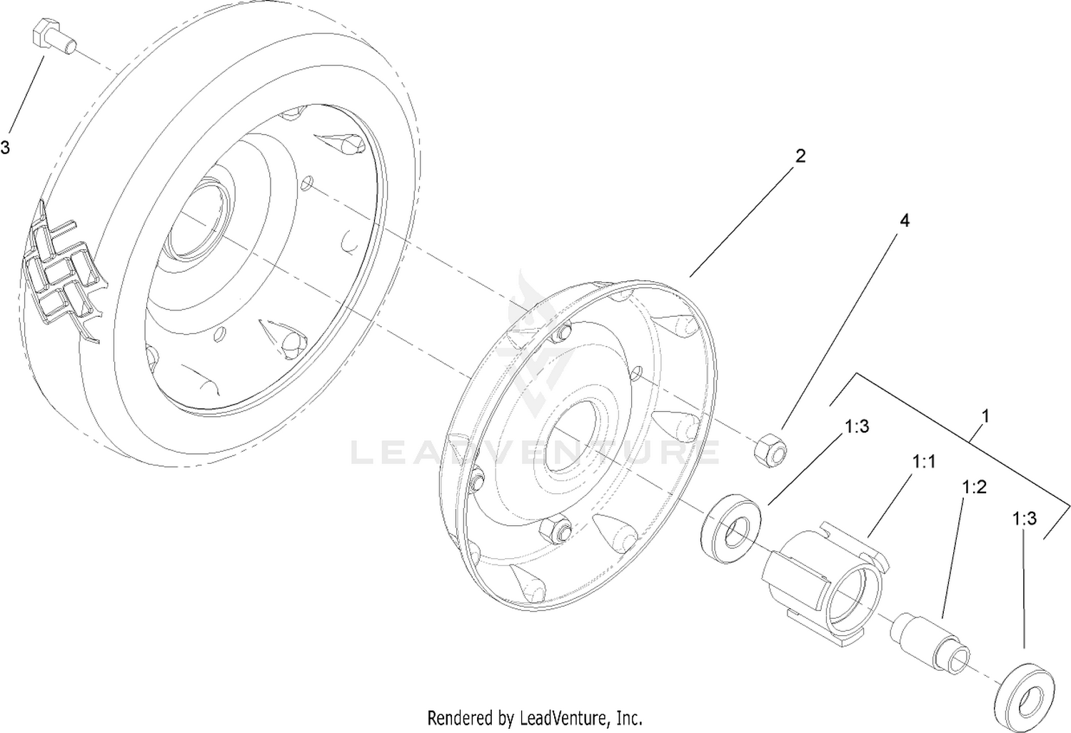 Front Wheel and Tire Assembly