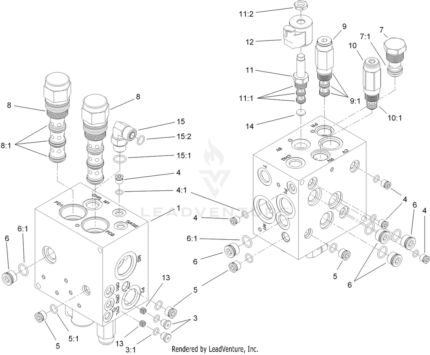 4-Wheel Drive Manifold Assembly No. 112-9123