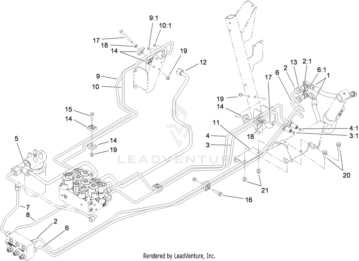Lift Cylinder Line Assembly