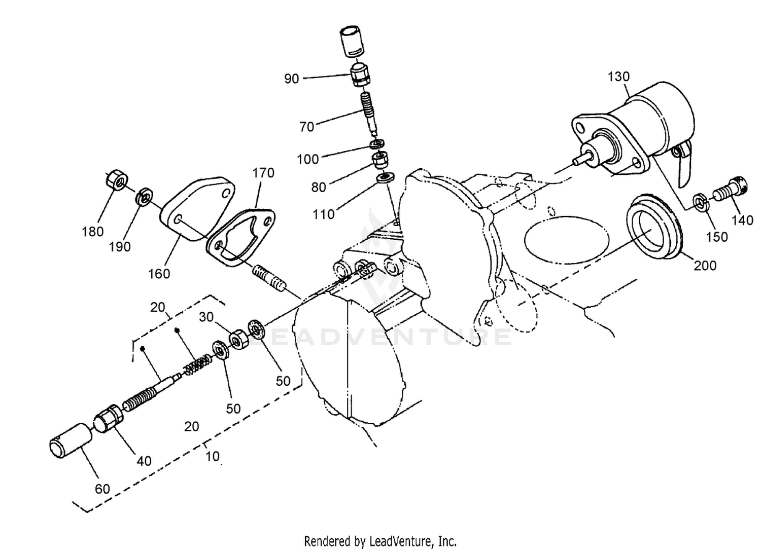 Idling Aparatus, Stop Solenoid and  Fuel Pump Cover Assembly