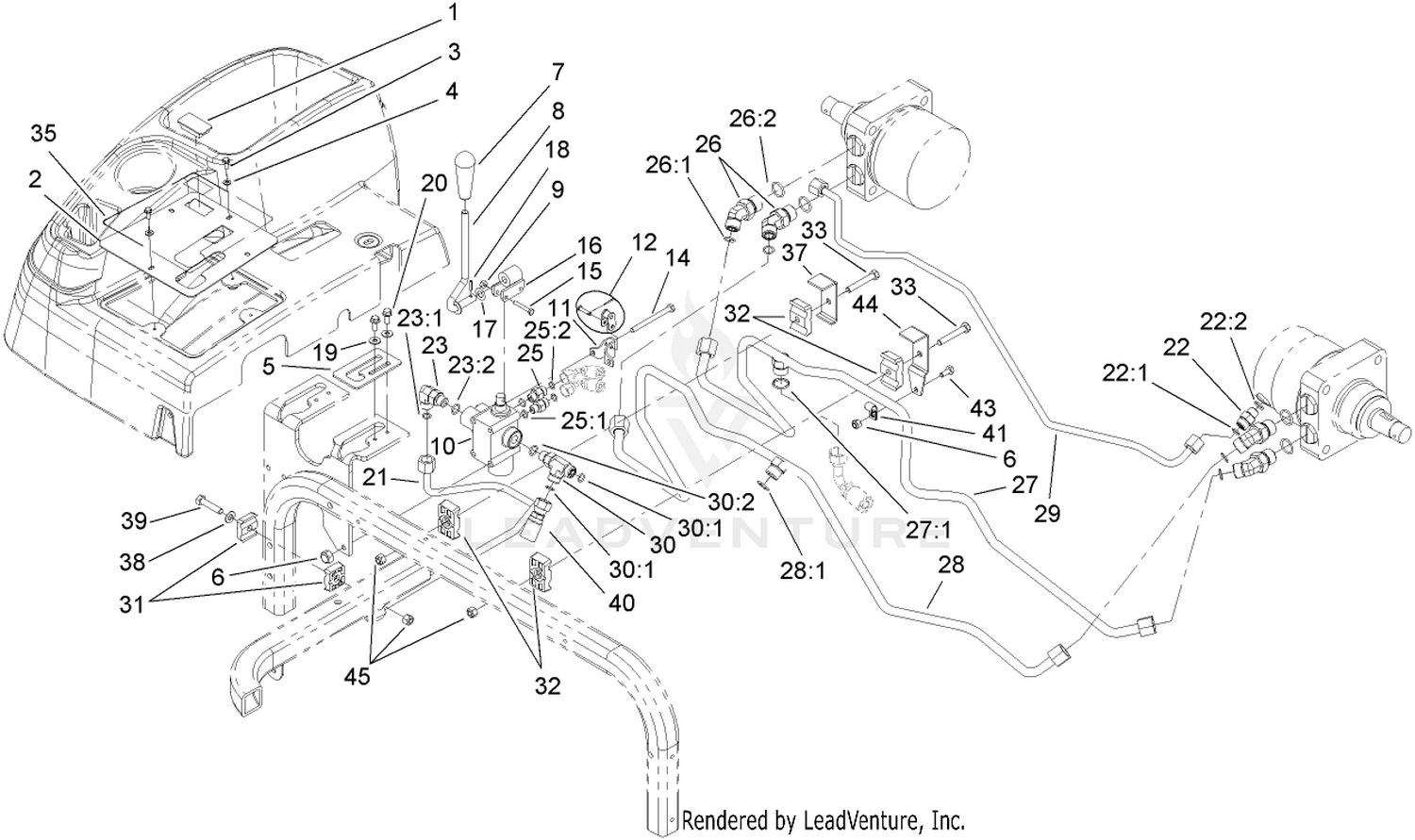 Lift Valve and Rear Tube Assembly