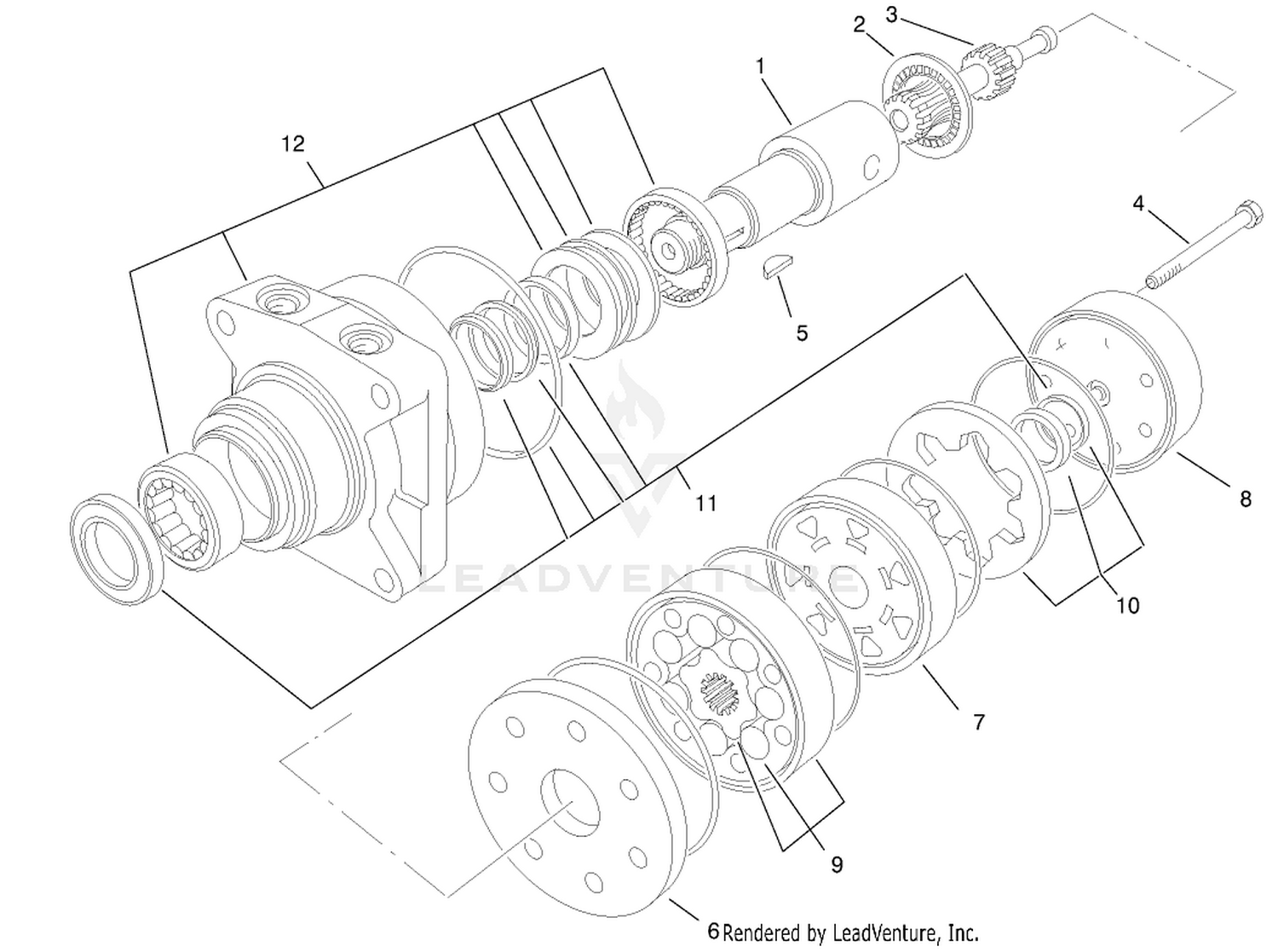 Hydraulic Motor Assembly No. 95-8693