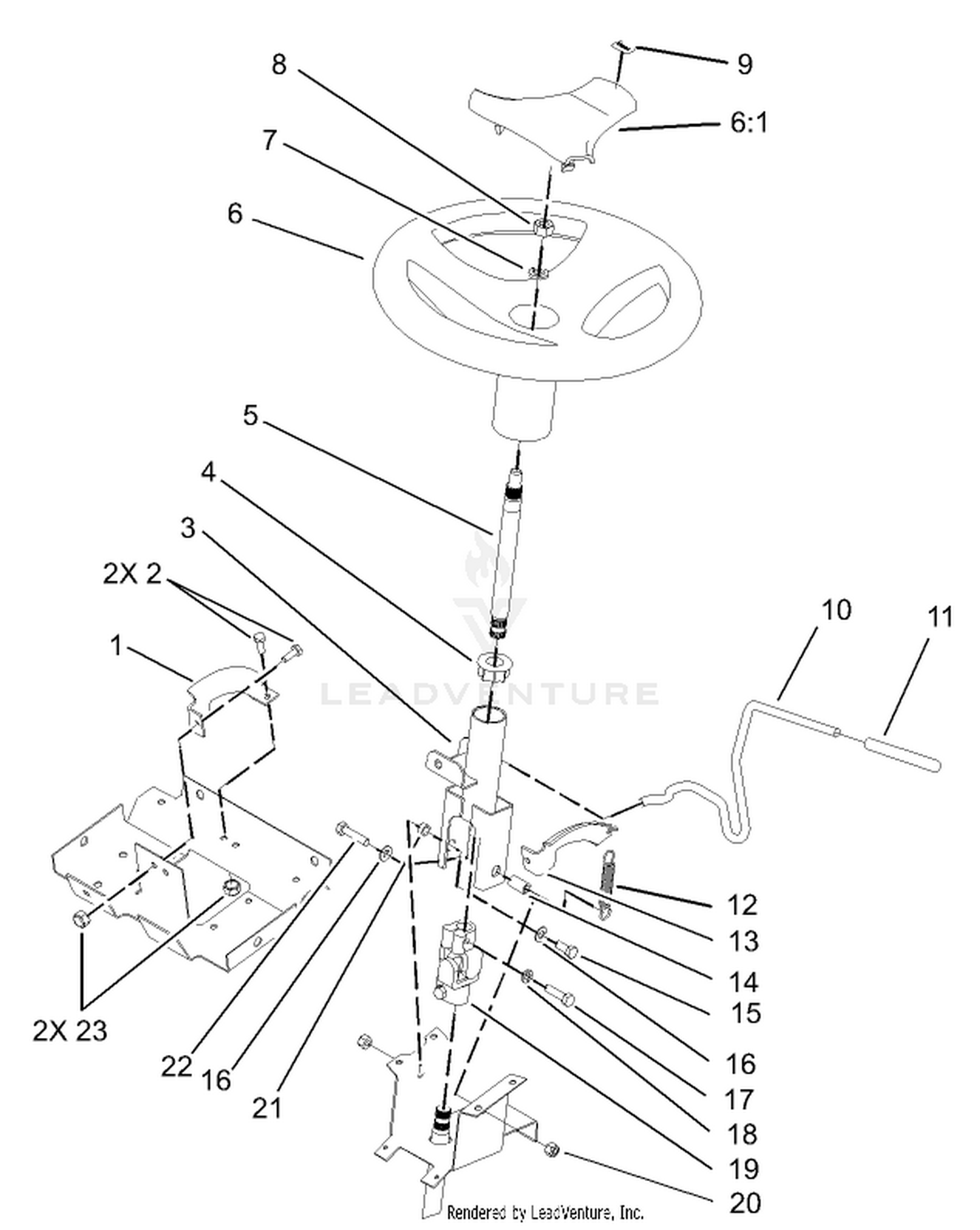 Steering Wheel and Tilt Assembly