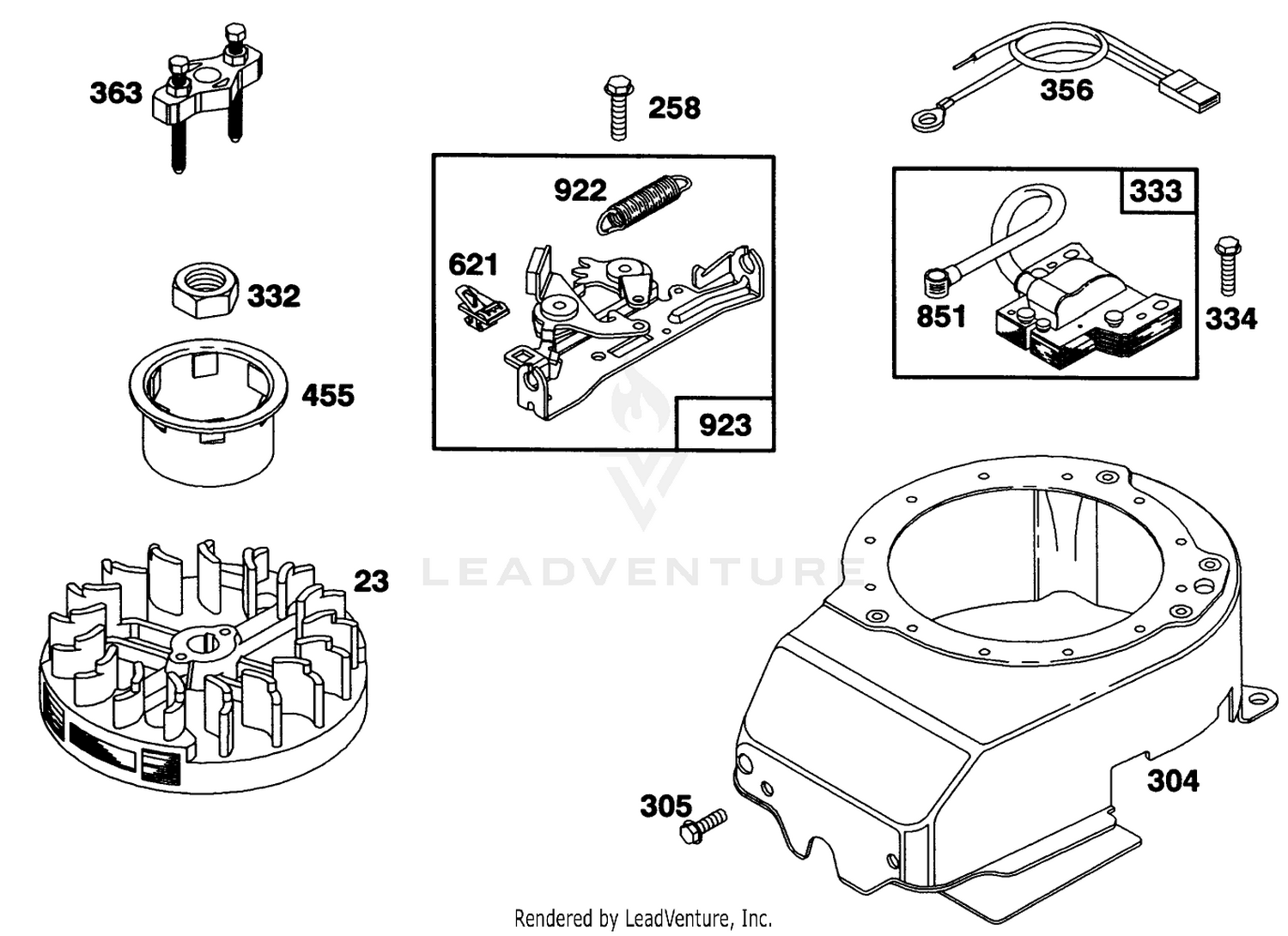 Engine Briggs  Stratton Model 124702-3115-01 6
