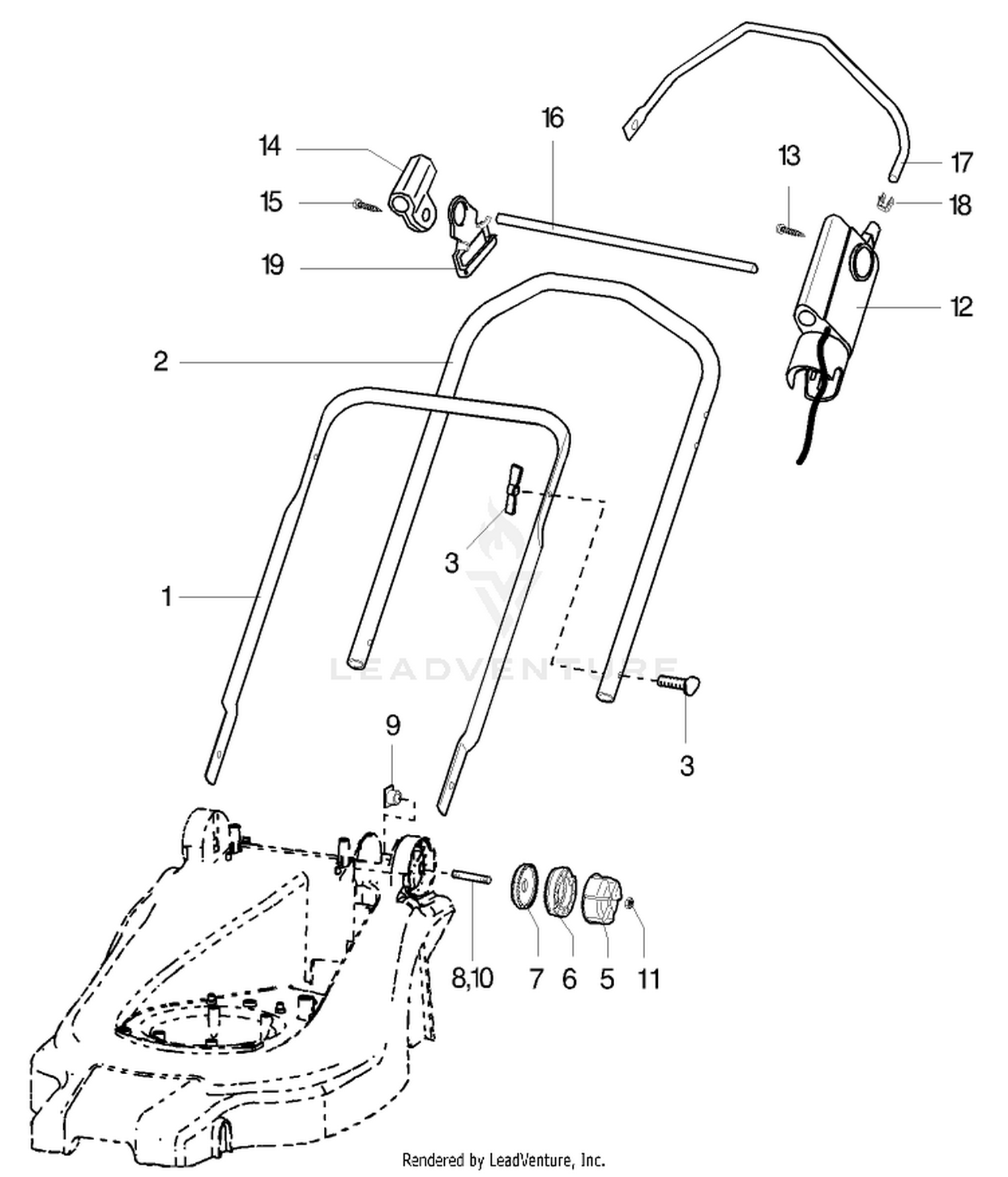 Handle Parts Model-No. 21060, 21061  21062