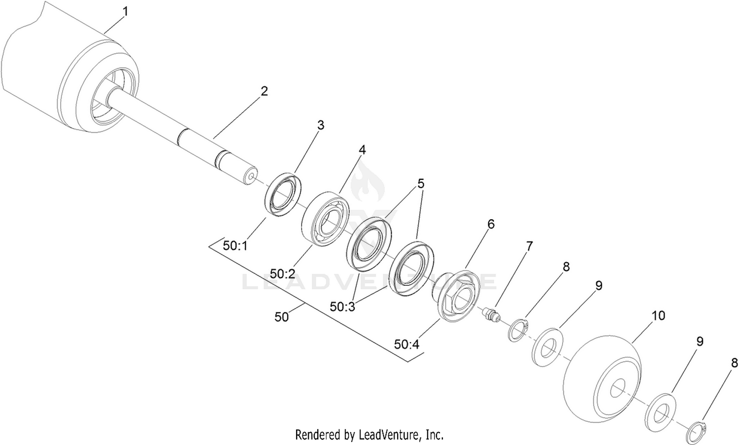 Optional Short Rear Roller Assembly No. 137-6114