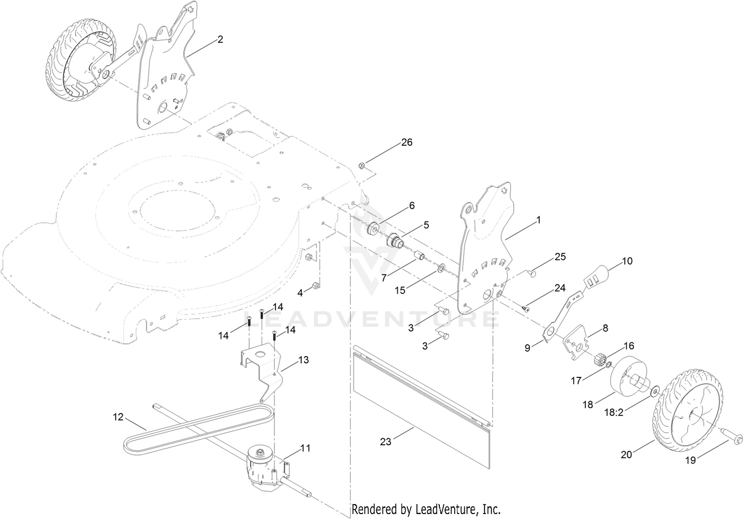 Height-of-Cut and Rear Wheel Assembly