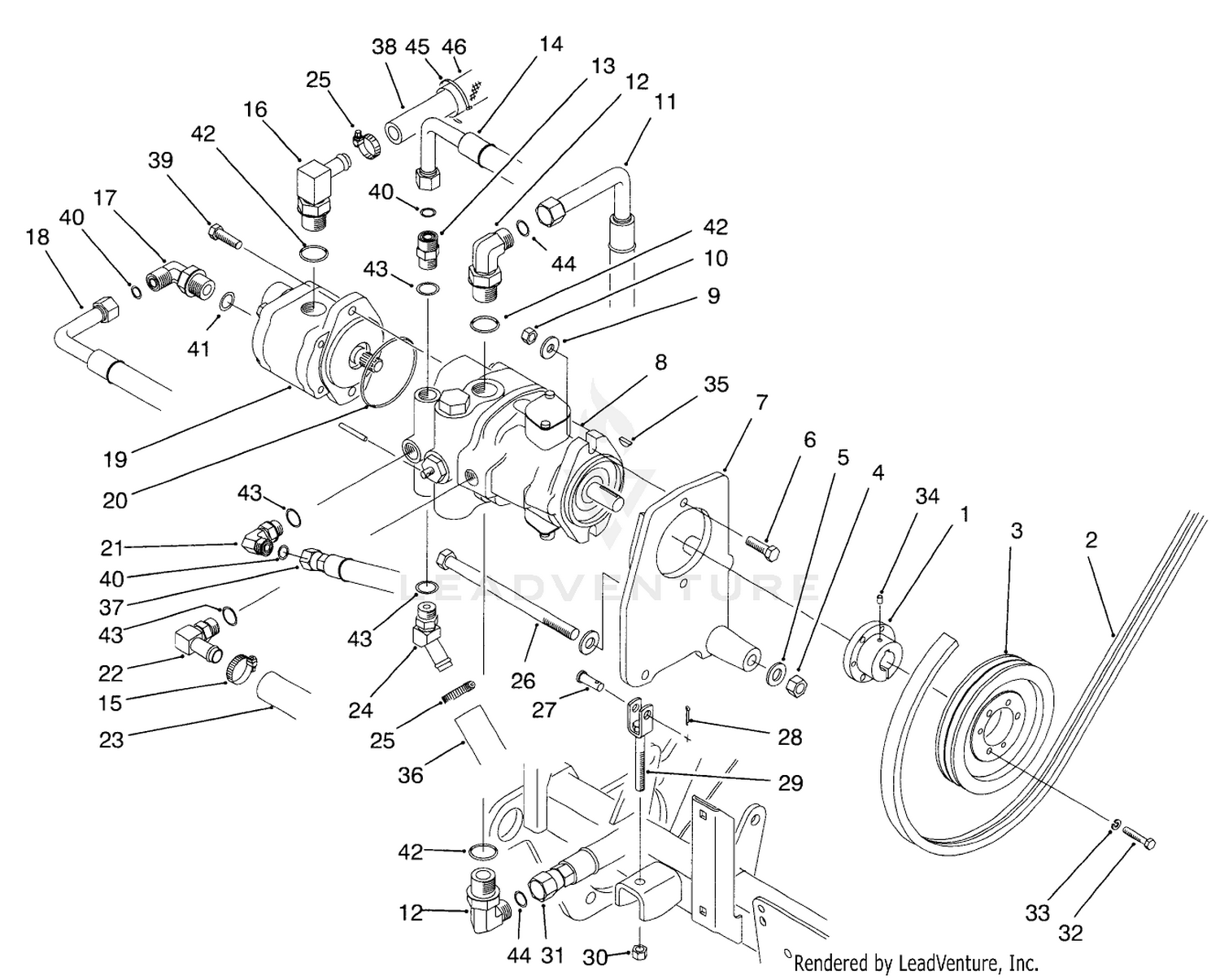 Hydraulic Pump Installation Assembly
