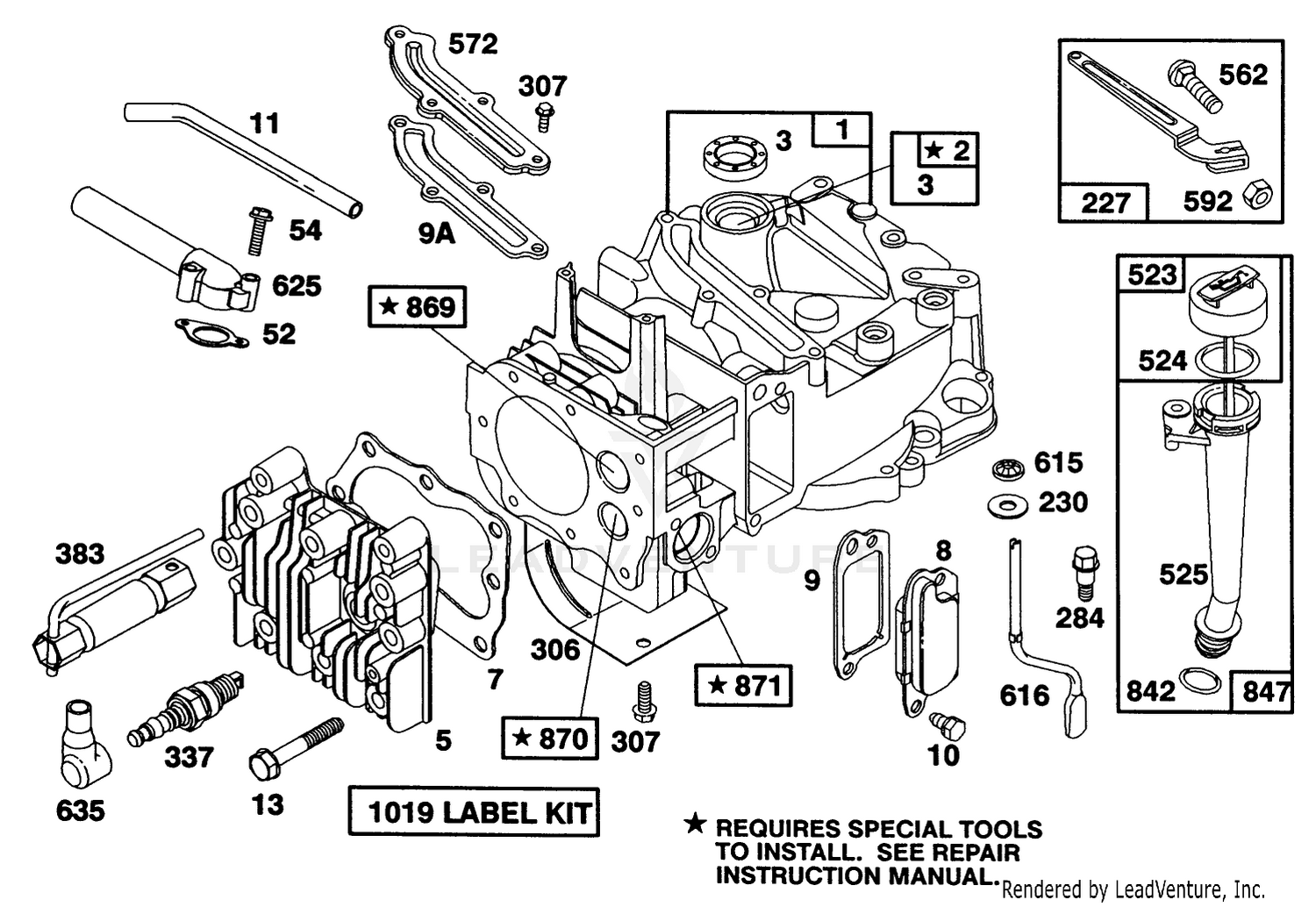 Engine Briggs  Stratton Model 124702-3115-01