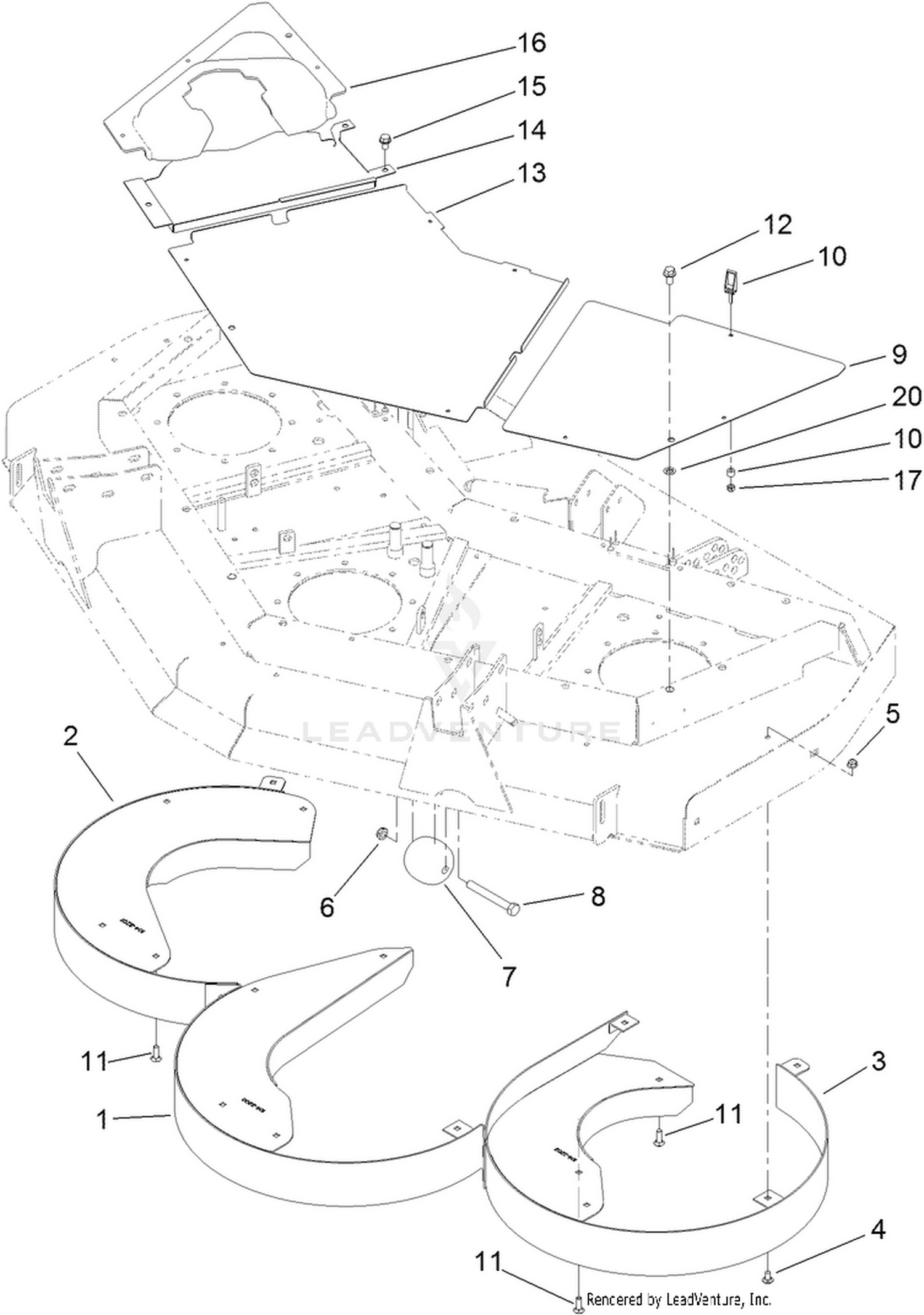 Front Deck Chamber and Cover Assembly