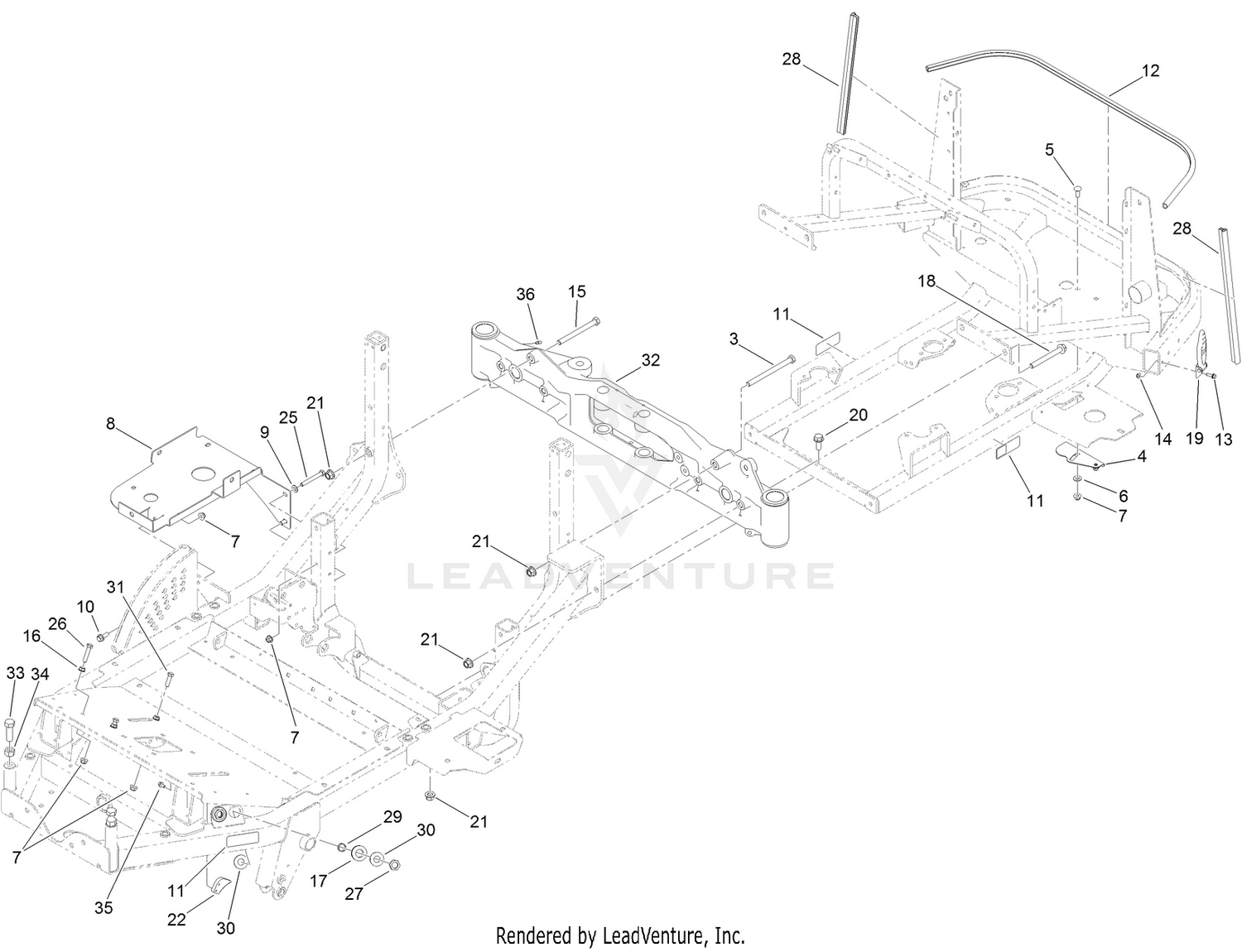 Frame and Rear Axle Assembly