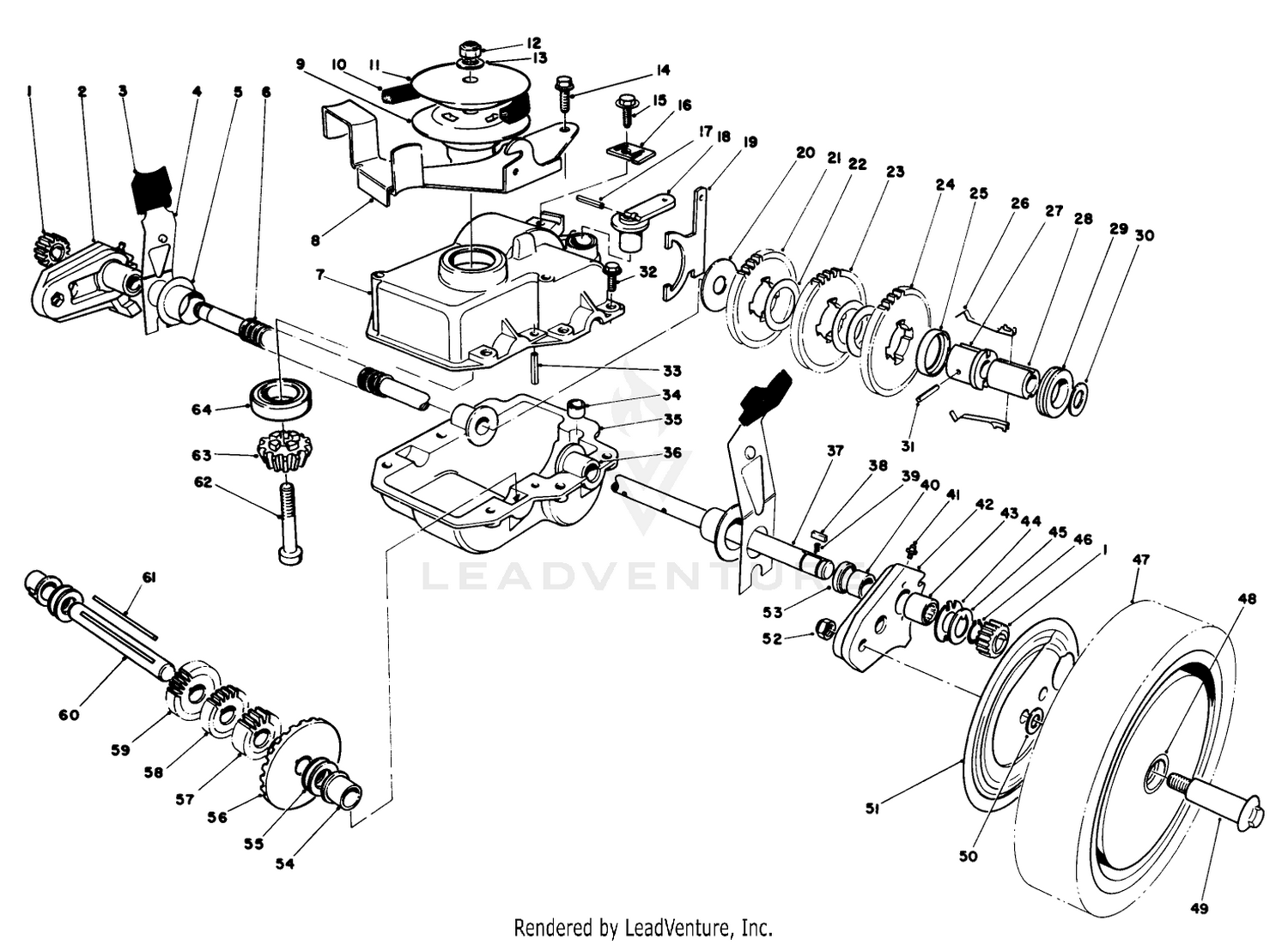 Gear Case Assembly (continued)(used On Units With Serial No. 6000101-6002200)