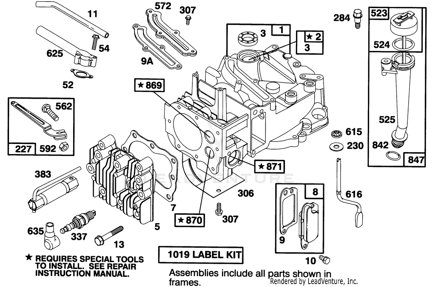 Engine Briggs  Stratton Model 127702-0115-01